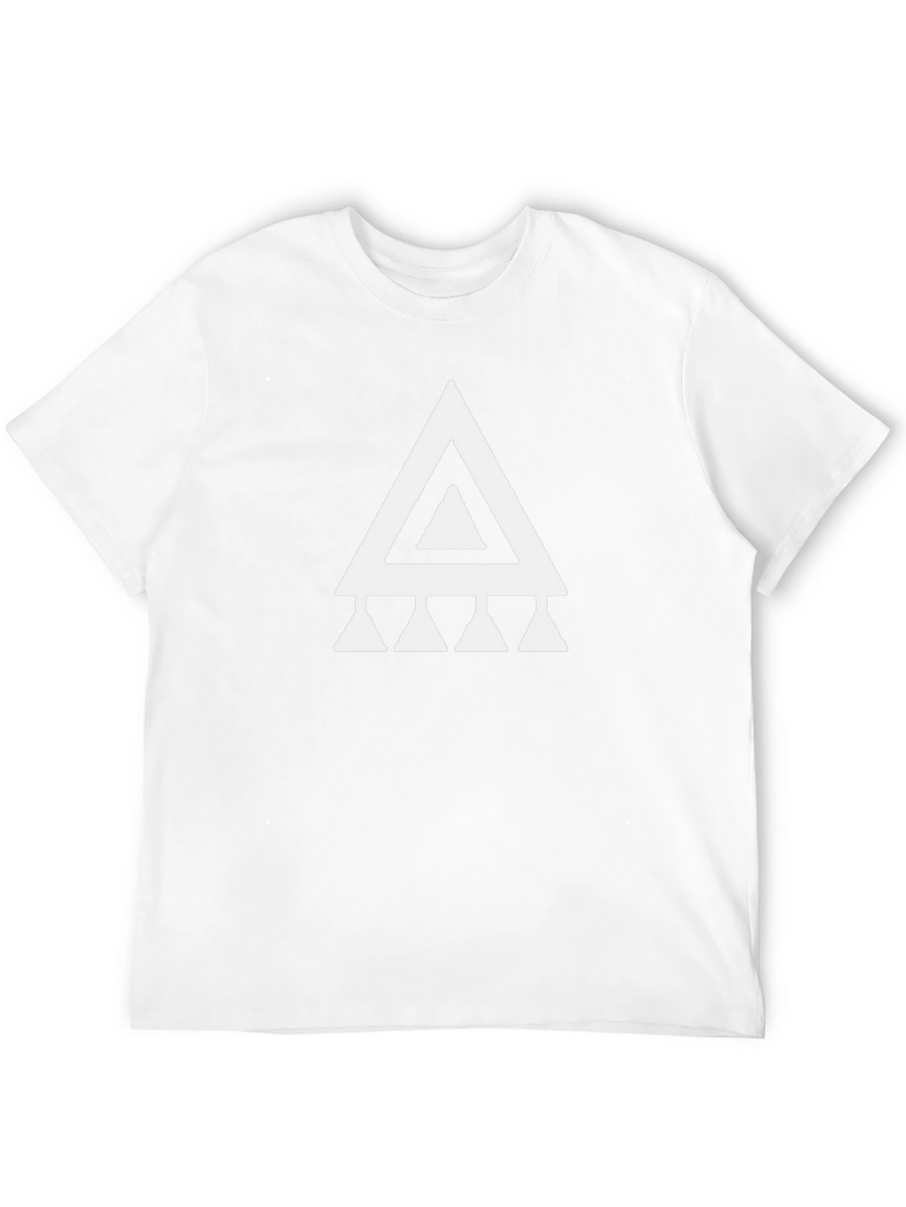 Geometric Triangle Graphic Tee - Black