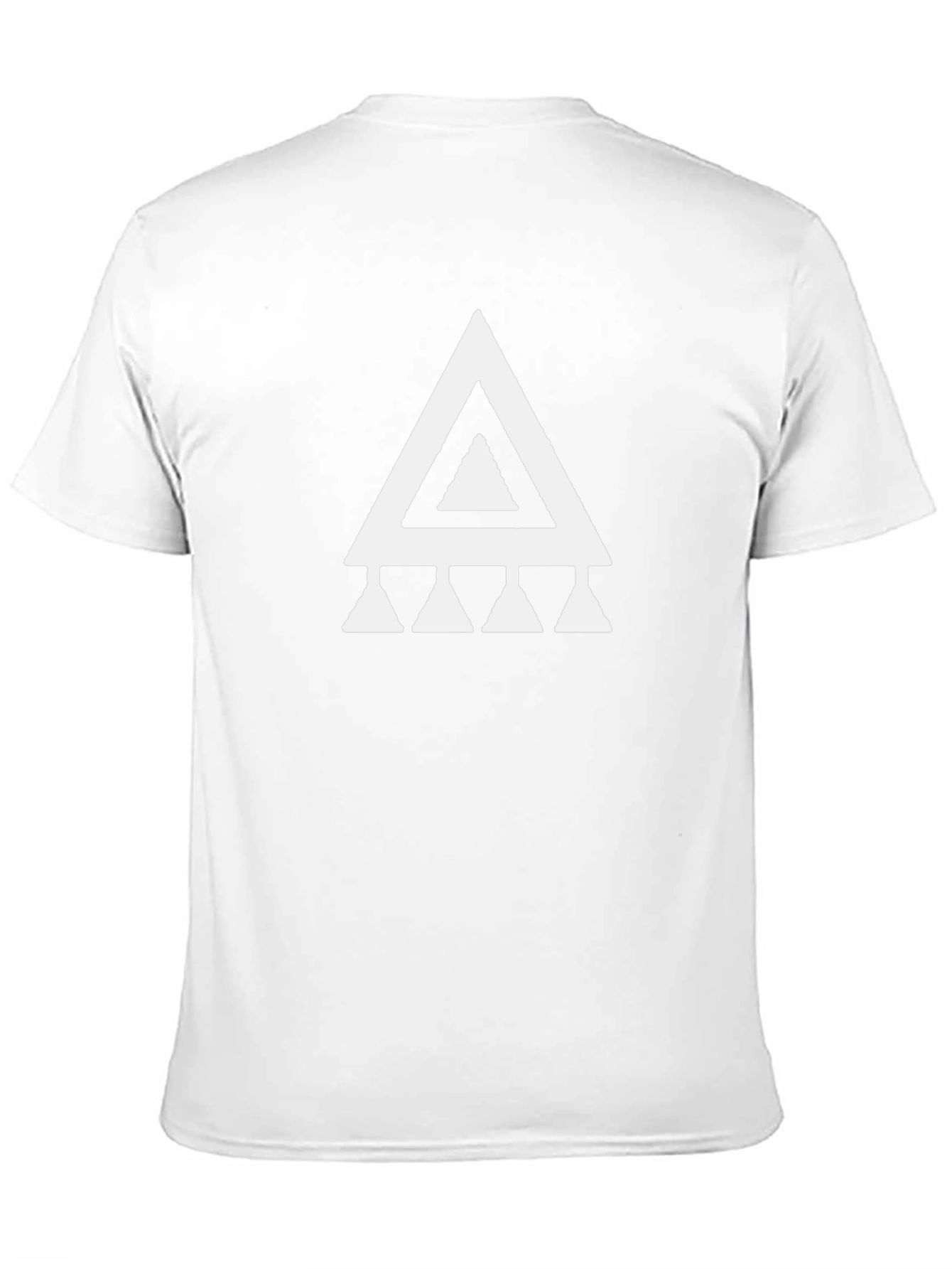 Geometric Triangle Graphic Tee - Black