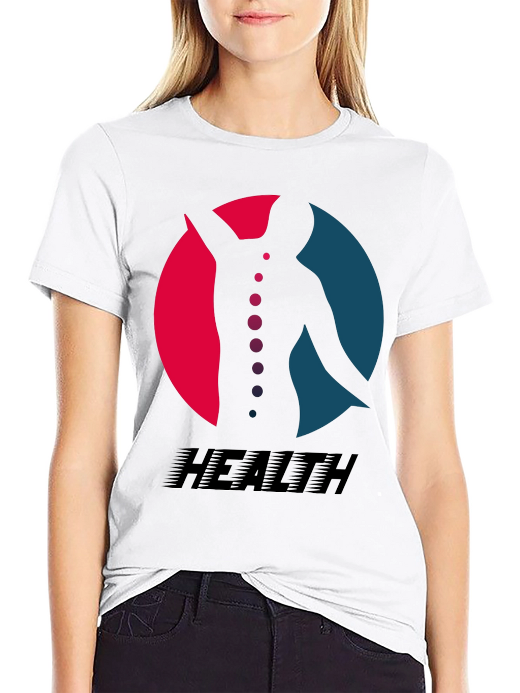 Health Silhouette Graphic Tee - Black T-Shirt