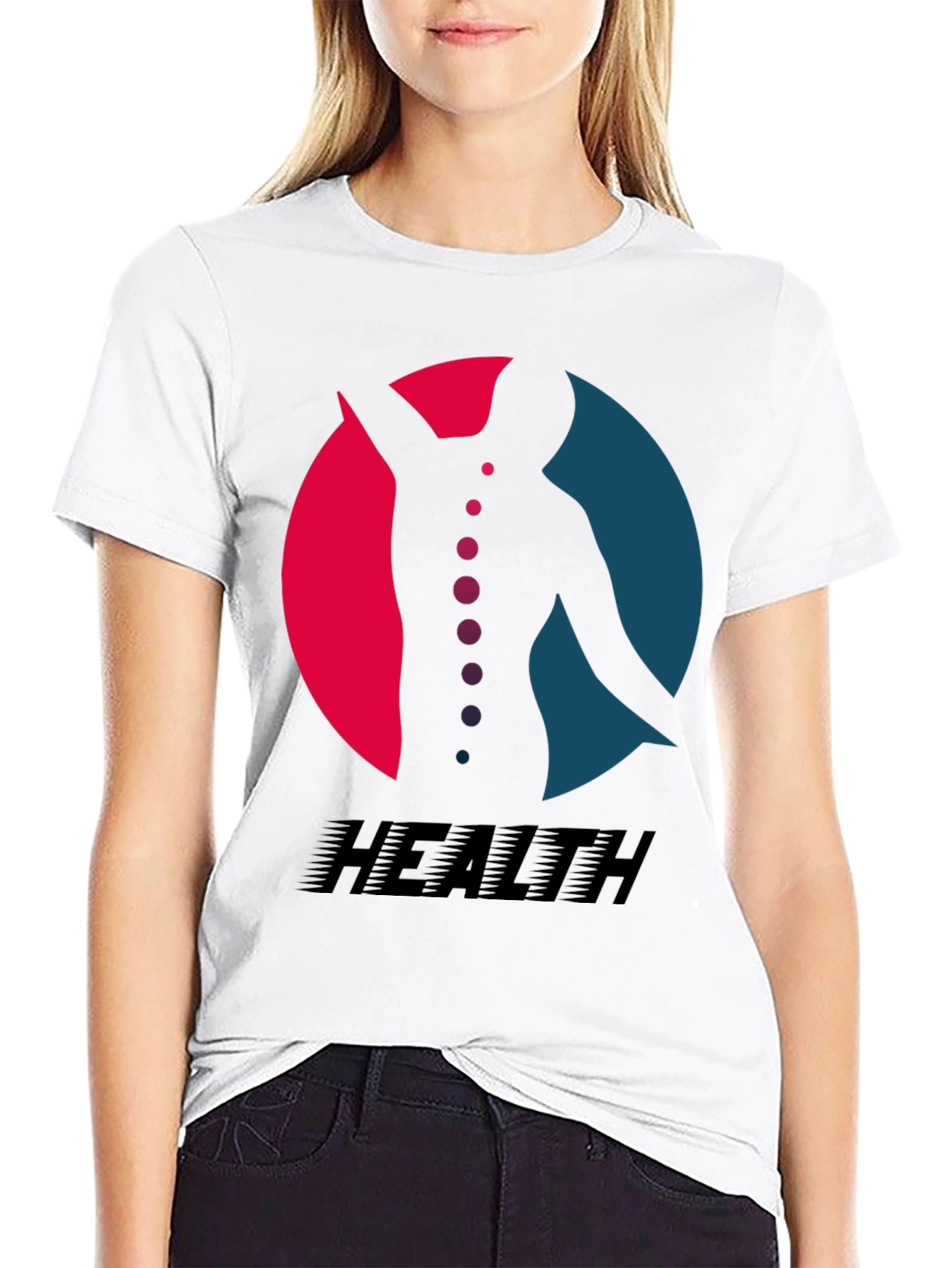 Health Silhouette Graphic Tee - Black T-Shirt