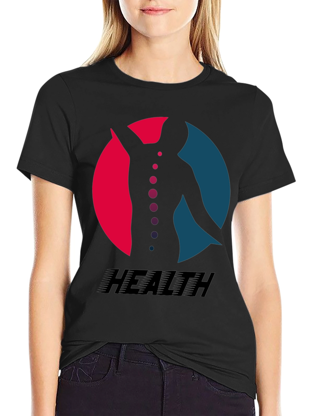Health Silhouette Graphic Tee - Black T-Shirt
