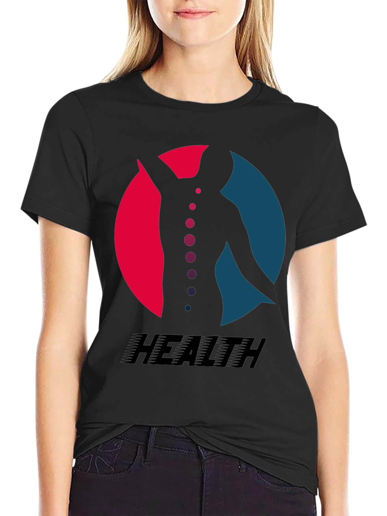 Health Silhouette Graphic Tee - Black T-Shirt