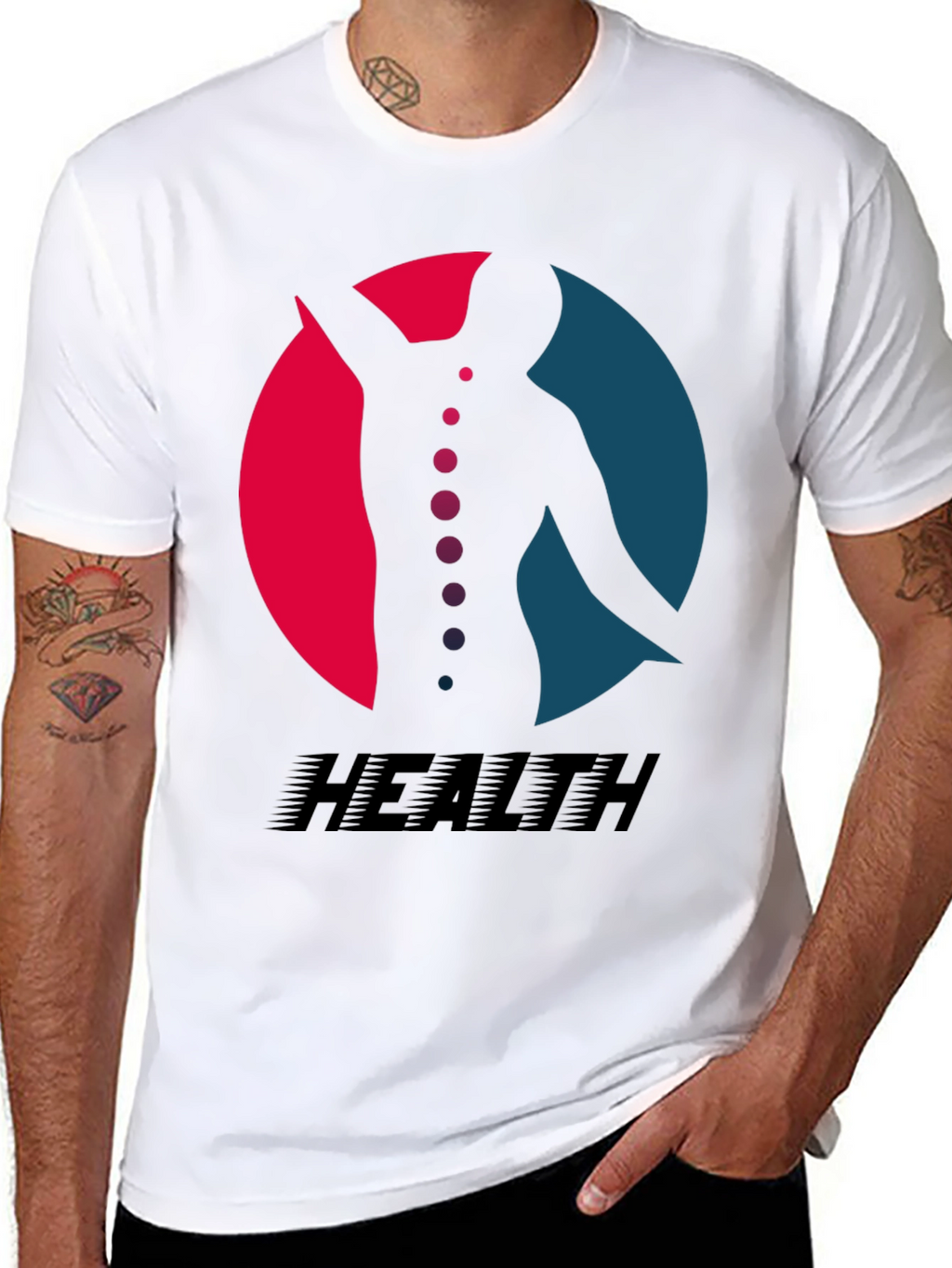 Health Silhouette Graphic Tee - Black T-Shirt