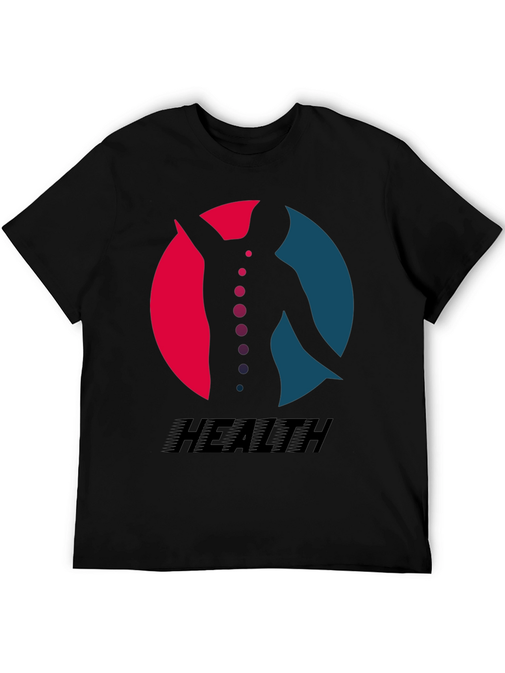 Health Silhouette Graphic Tee - Black T-Shirt
