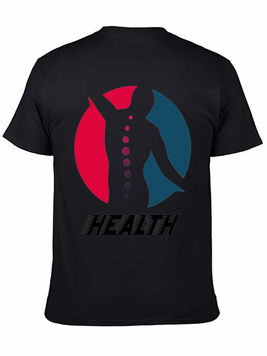 Health Silhouette Graphic Tee - Black T-Shirt