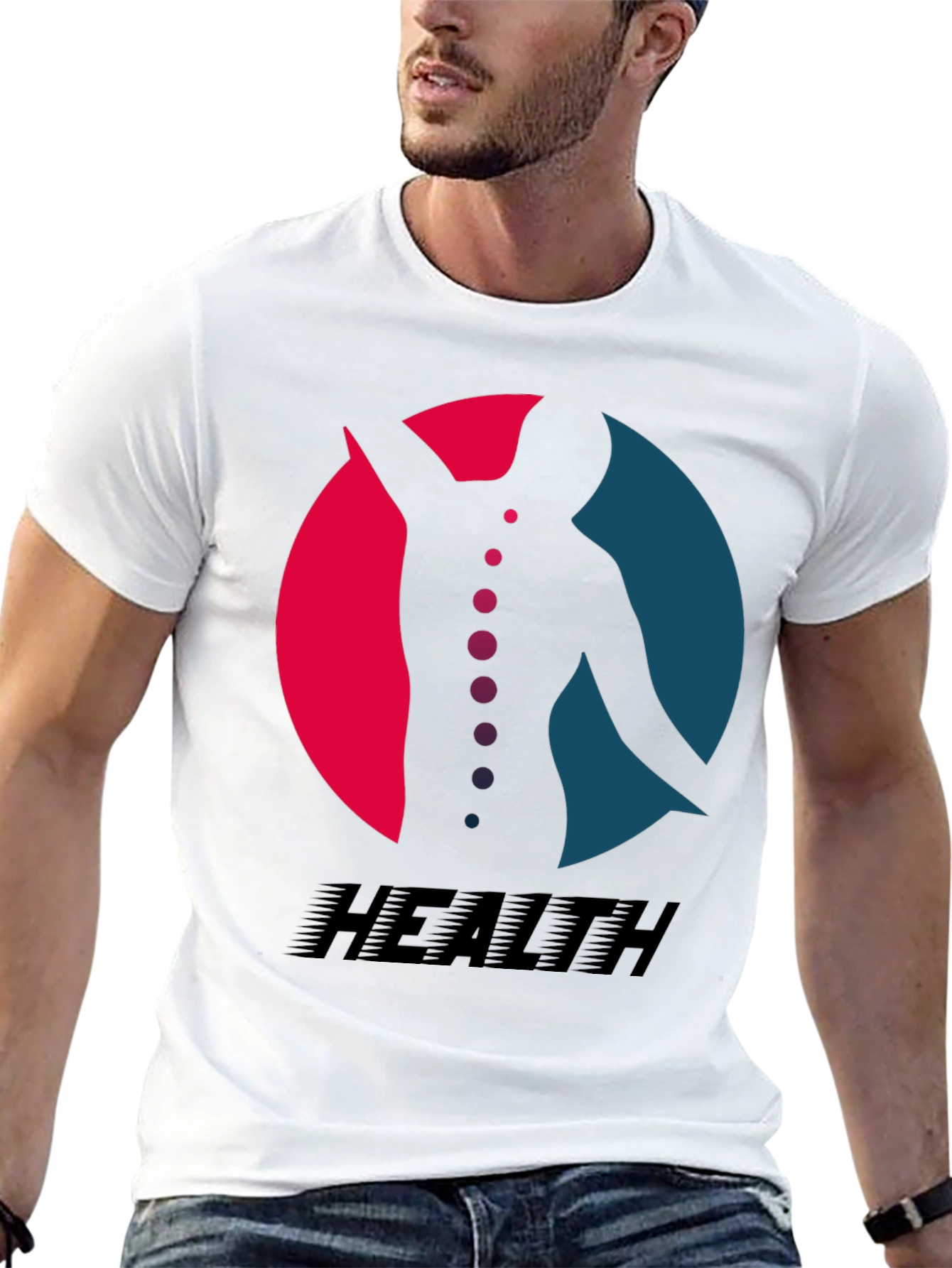 Health Silhouette Graphic Tee - Black T-Shirt