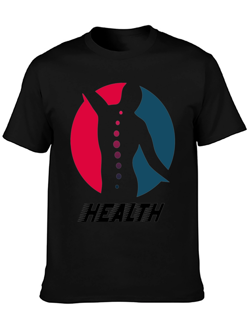 Health Silhouette Graphic Tee - Black T-Shirt