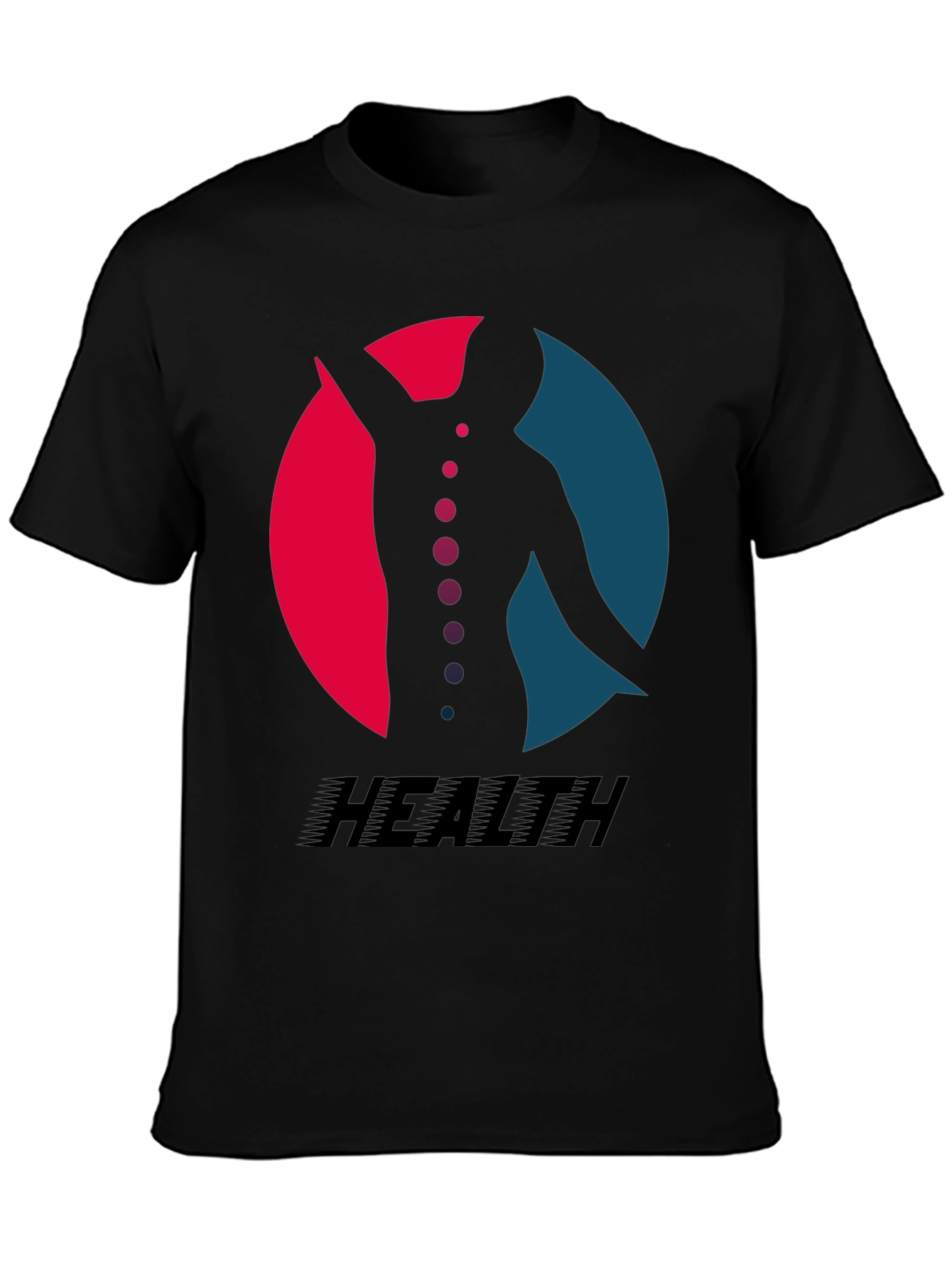 Health Silhouette Graphic Tee - Black T-Shirt