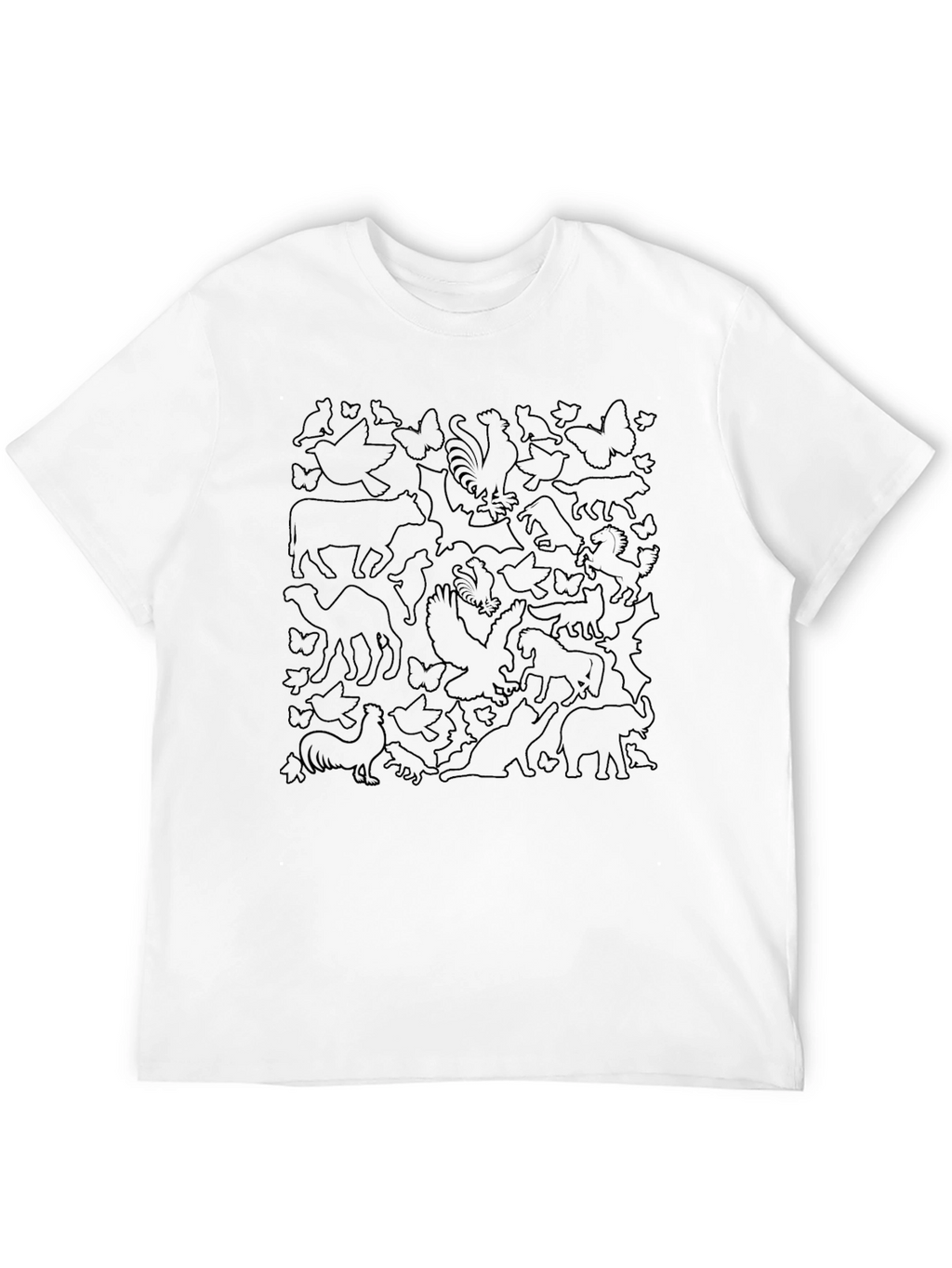 Animal Silhouette Black T-Shirt