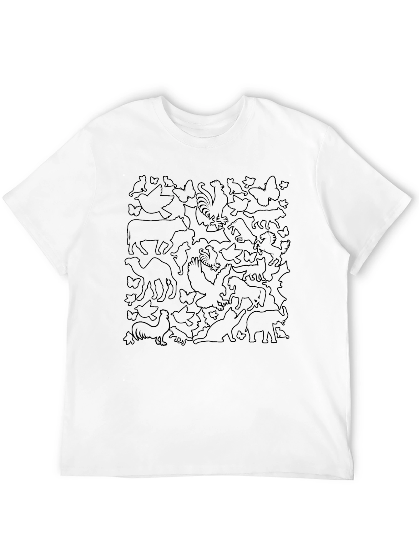 Animal Silhouette Black T-Shirt