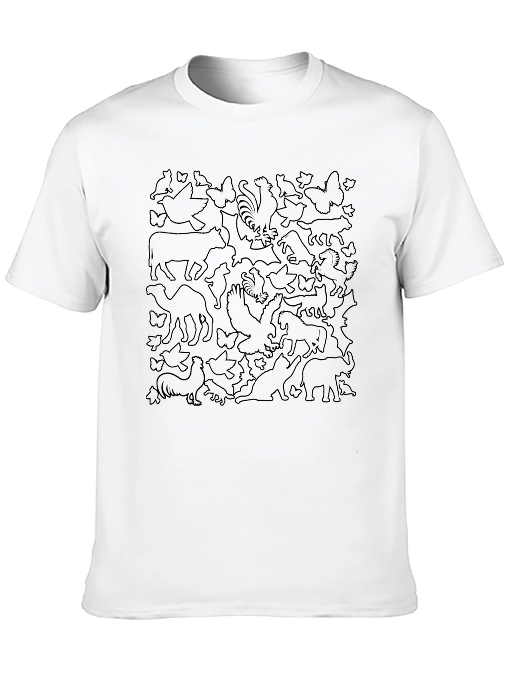 Animal Silhouette Black T-Shirt