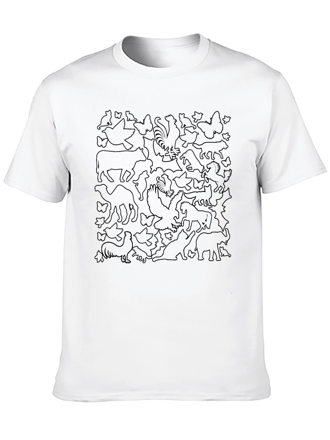 Animal Silhouette Black T-Shirt