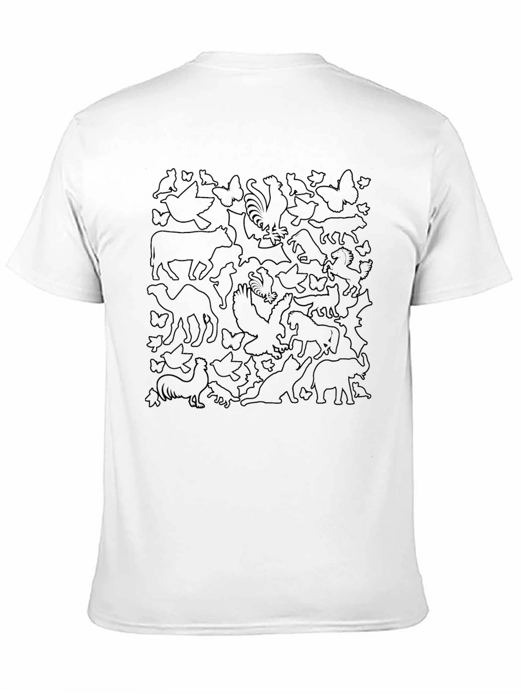 Animal Silhouette Black T-Shirt