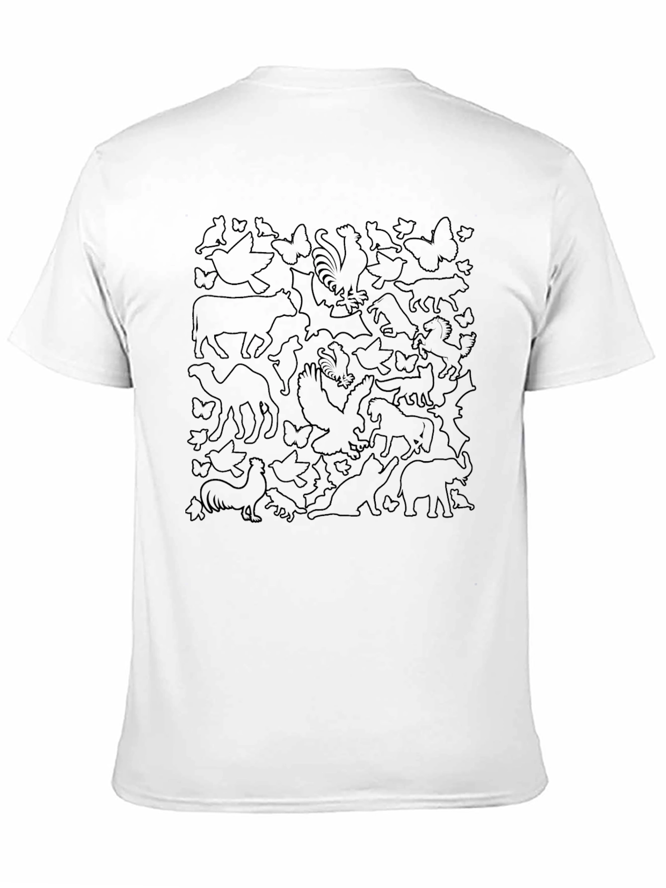 Animal Silhouette Black T-Shirt