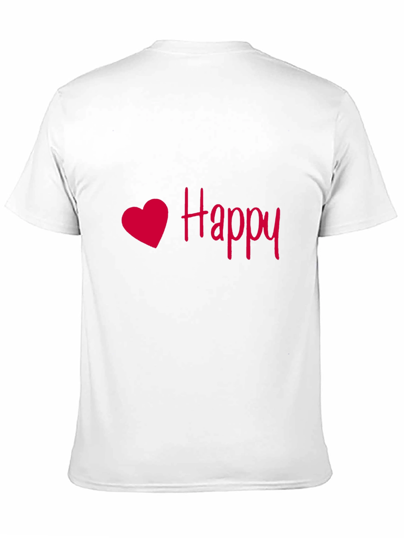 Happy Heart Black T-Shirt - Soft & Stylish