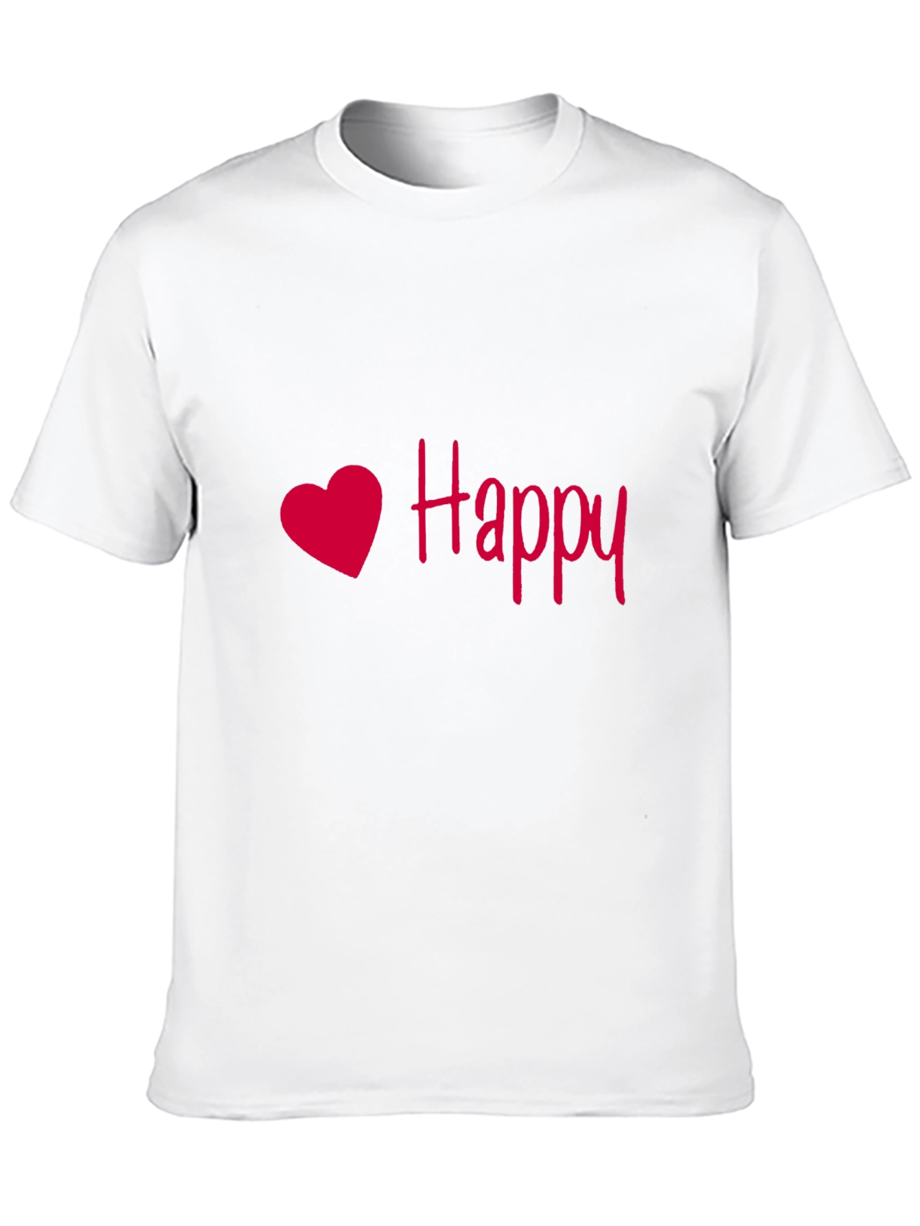 Happy Heart Black T-Shirt - Soft & Stylish