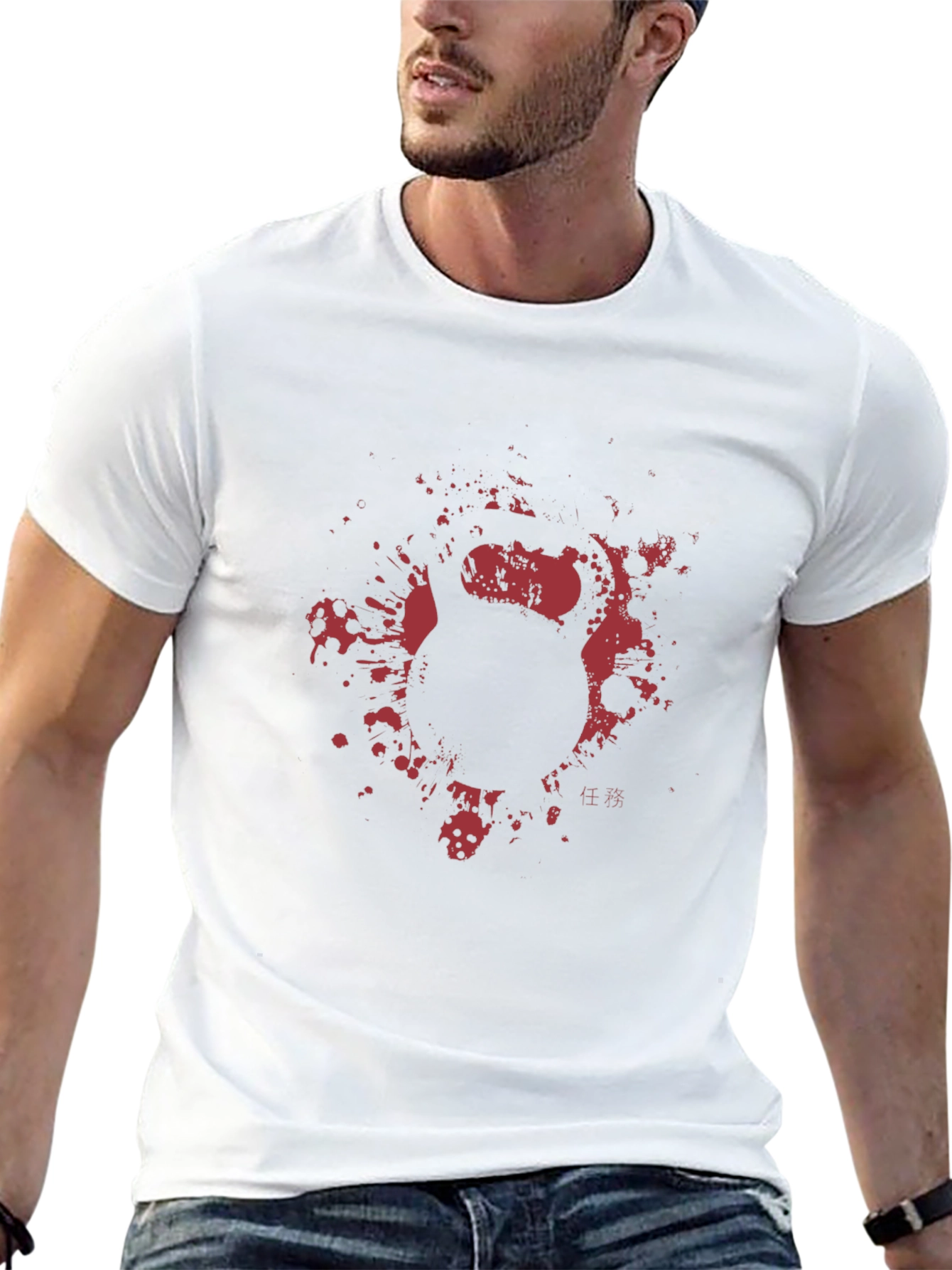 Kettlebell Splatter Graphic T-Shirt - Black