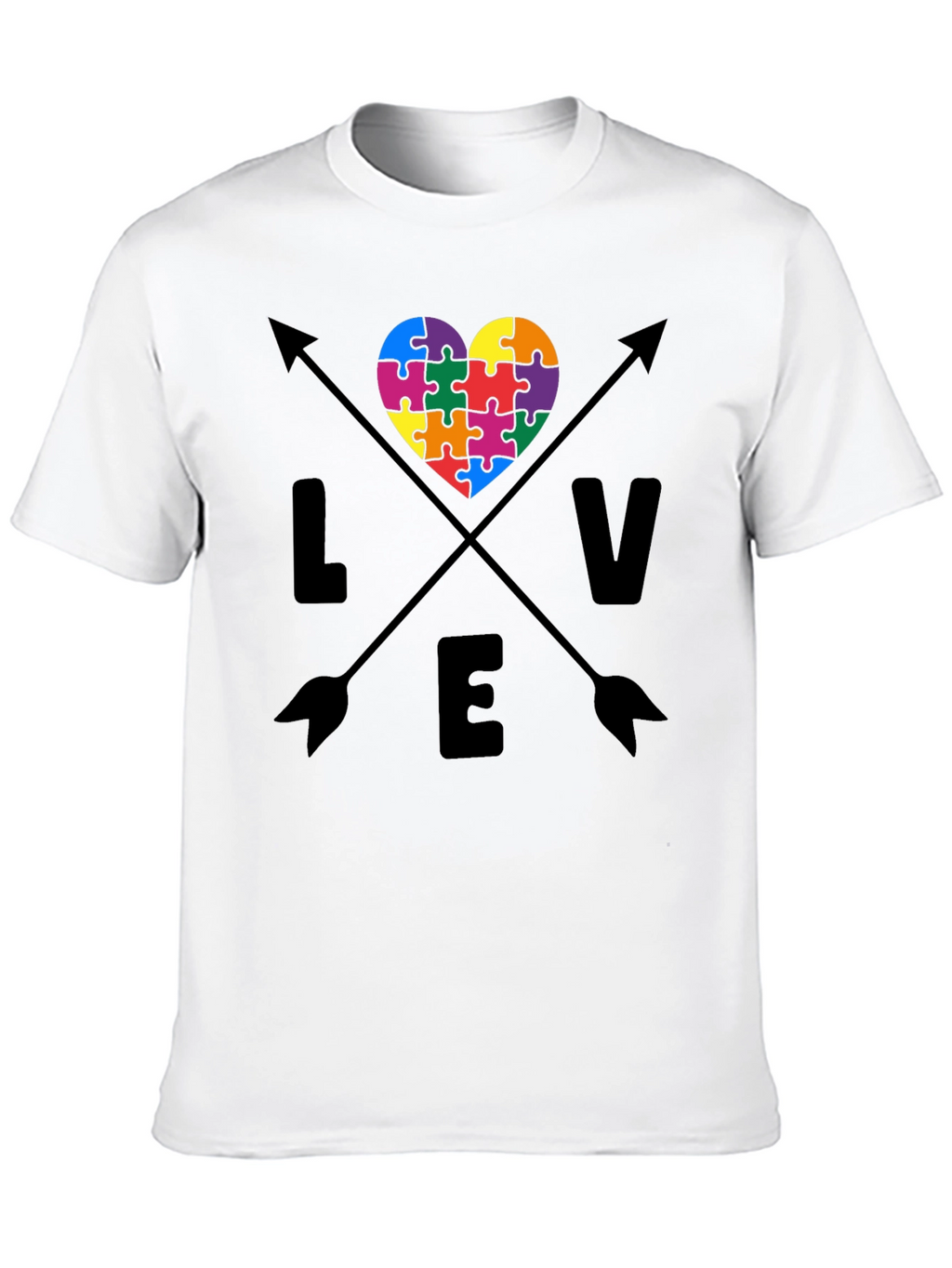 Love Autism Awareness Arrow Tee Shirt