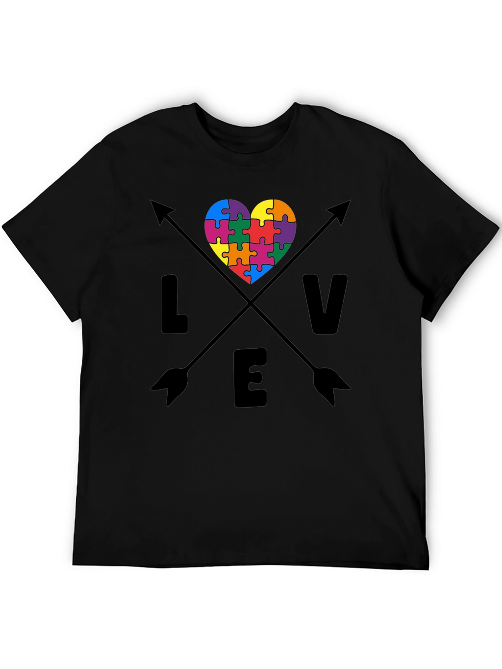 Love Autism Awareness Arrow Tee Shirt