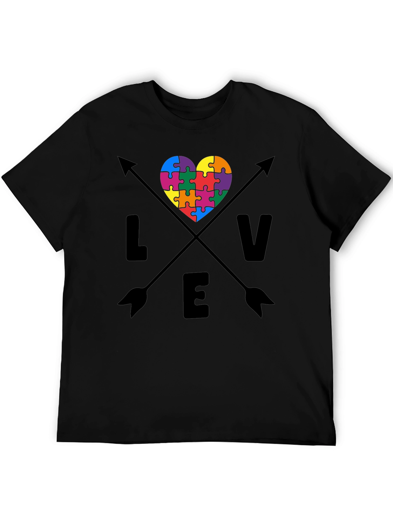 Love Autism Awareness Arrow Tee Shirt