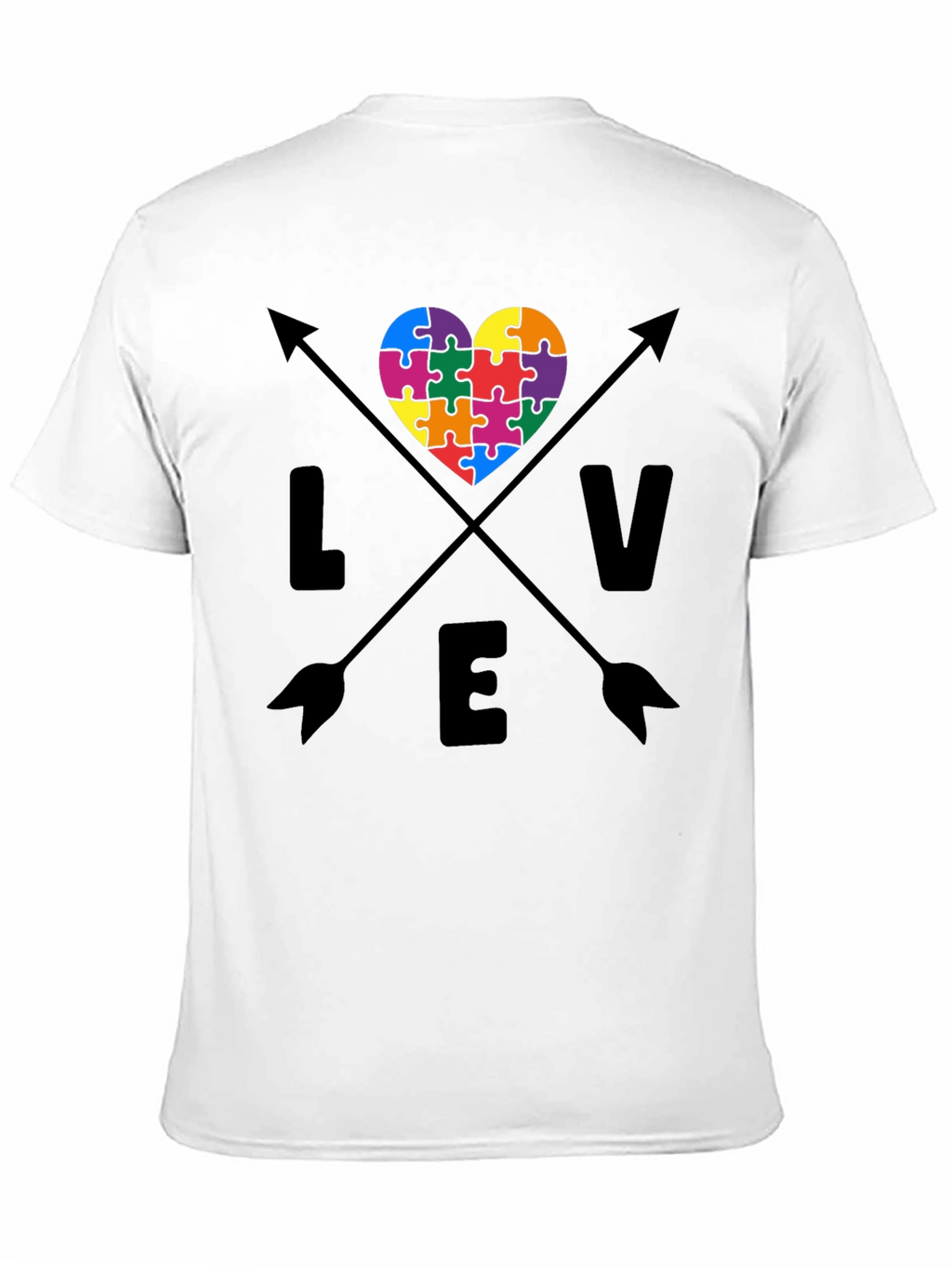 Love Autism Awareness Arrow Tee Shirt