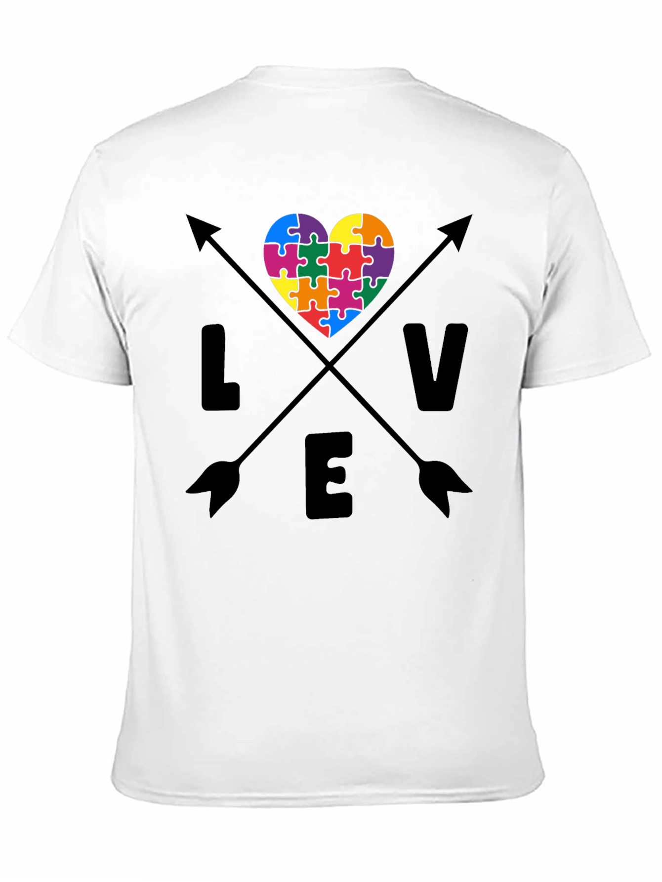 Love Autism Awareness Arrow Tee Shirt