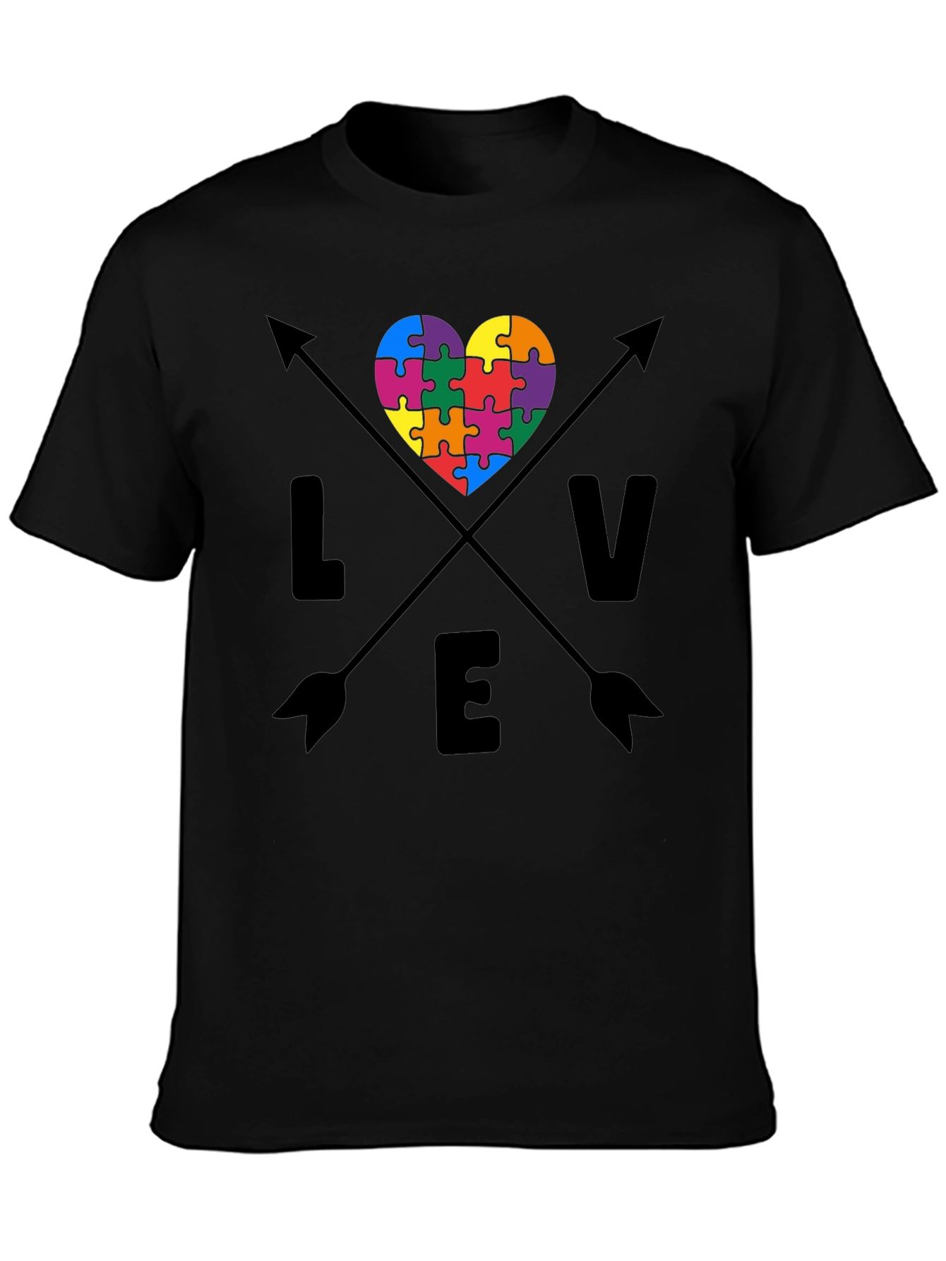 Love Autism Awareness Arrow Tee Shirt