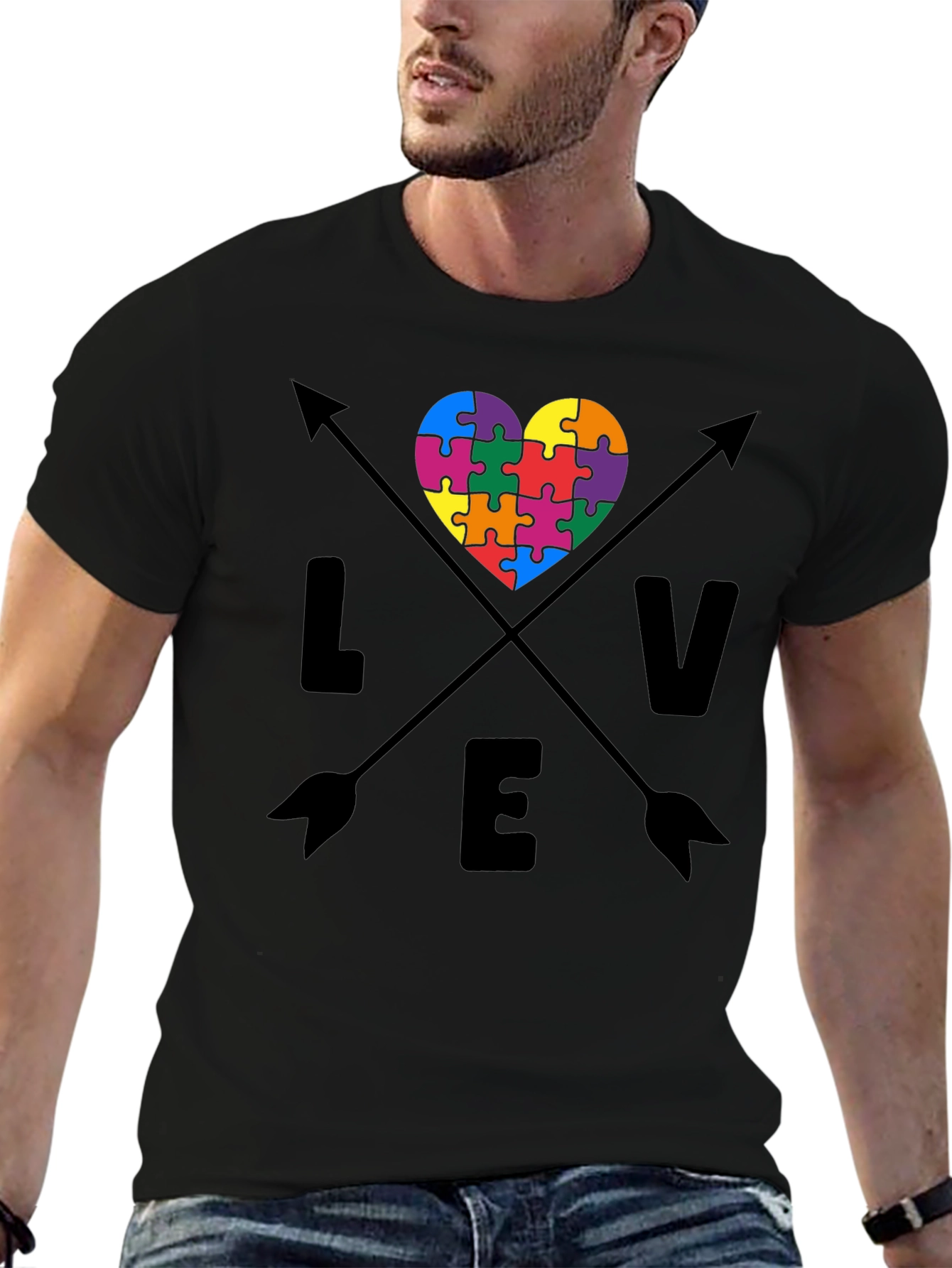 Love Autism Awareness Arrow Tee Shirt