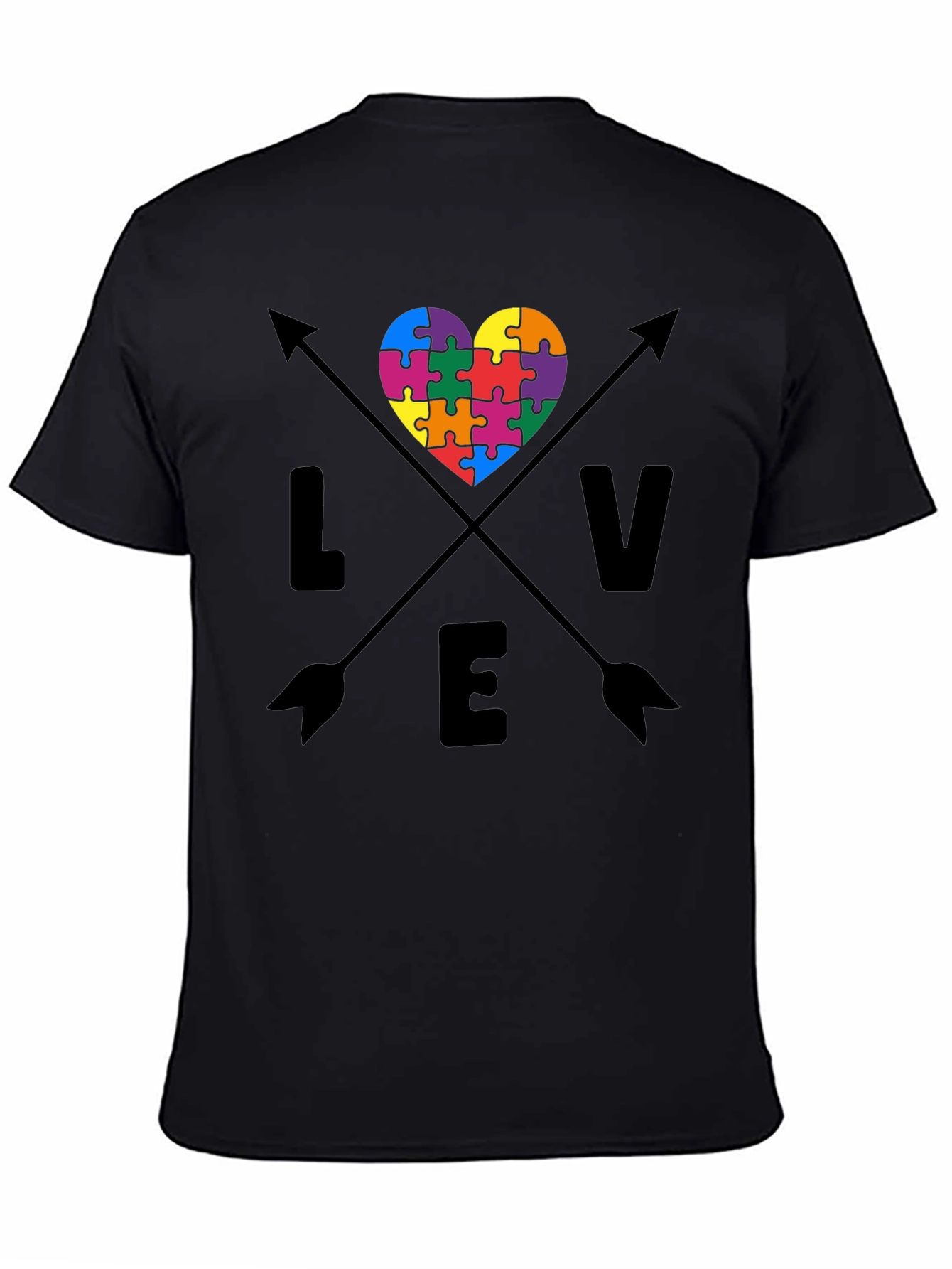 Love Autism Awareness Arrow Tee Shirt