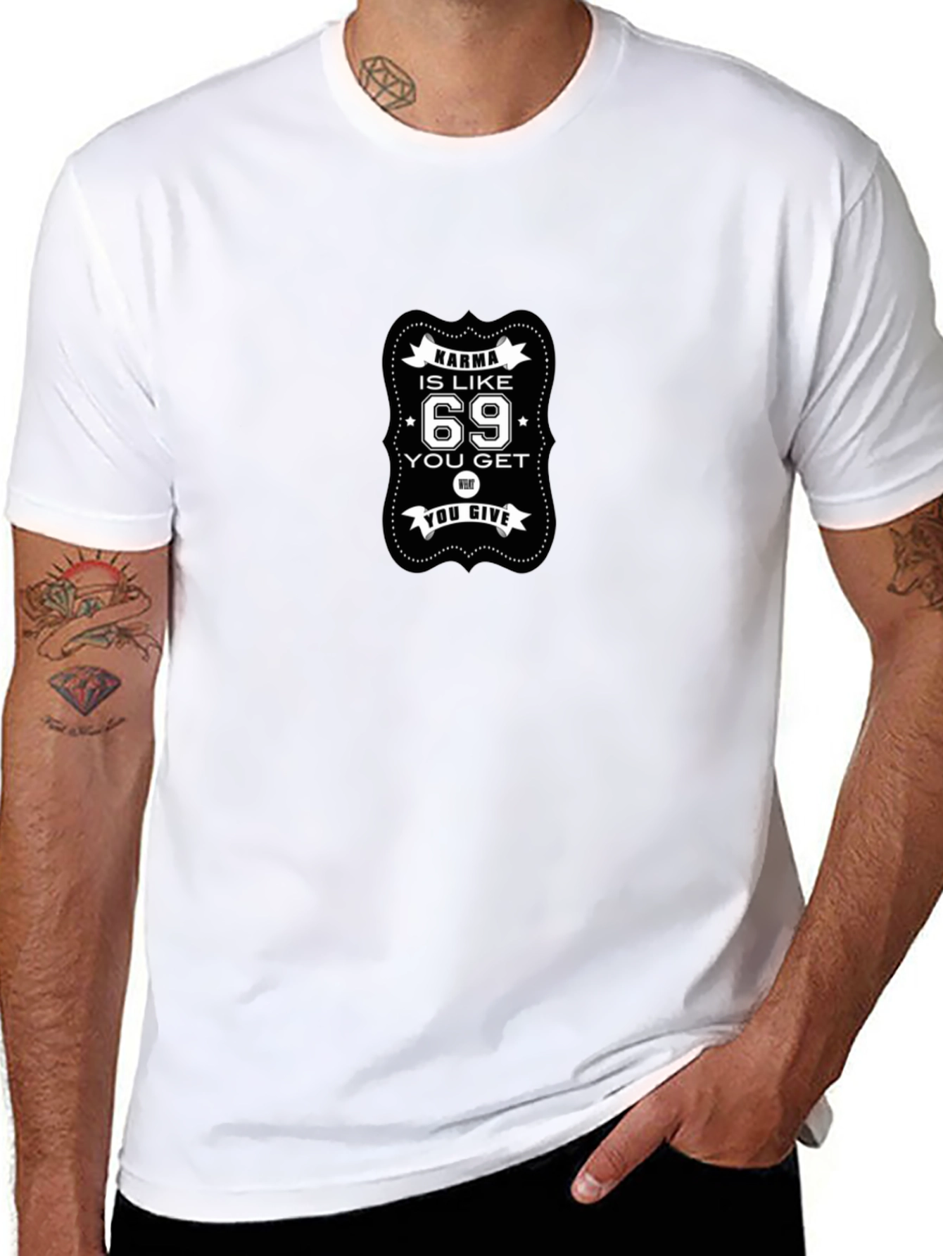 Karma is Like 69 Funny Graphic T-Shirt