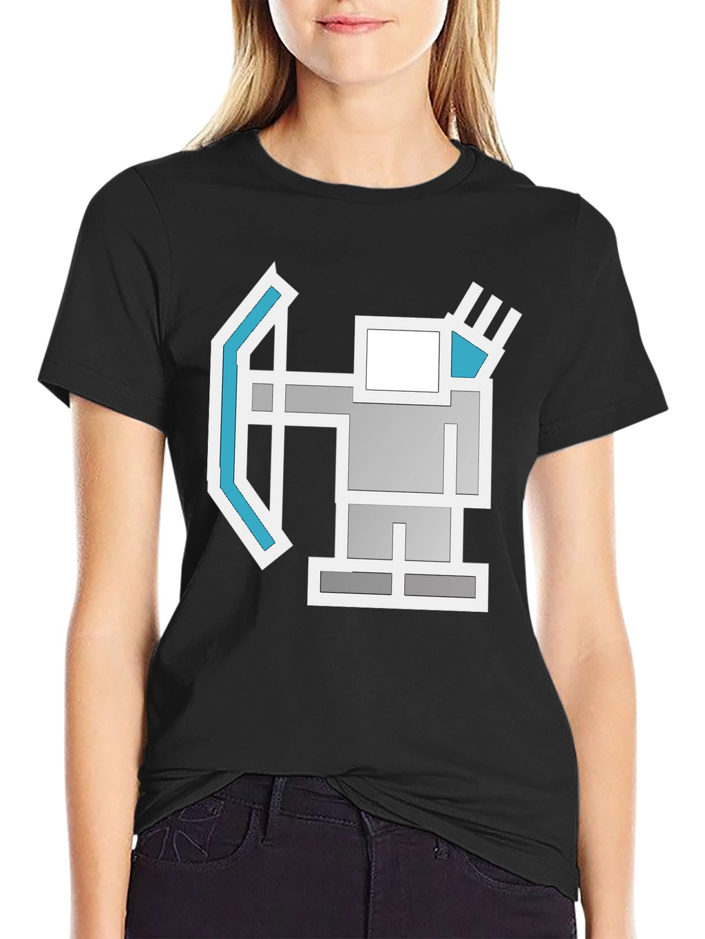 Geometric Archer Graphic Tee - Retro Style