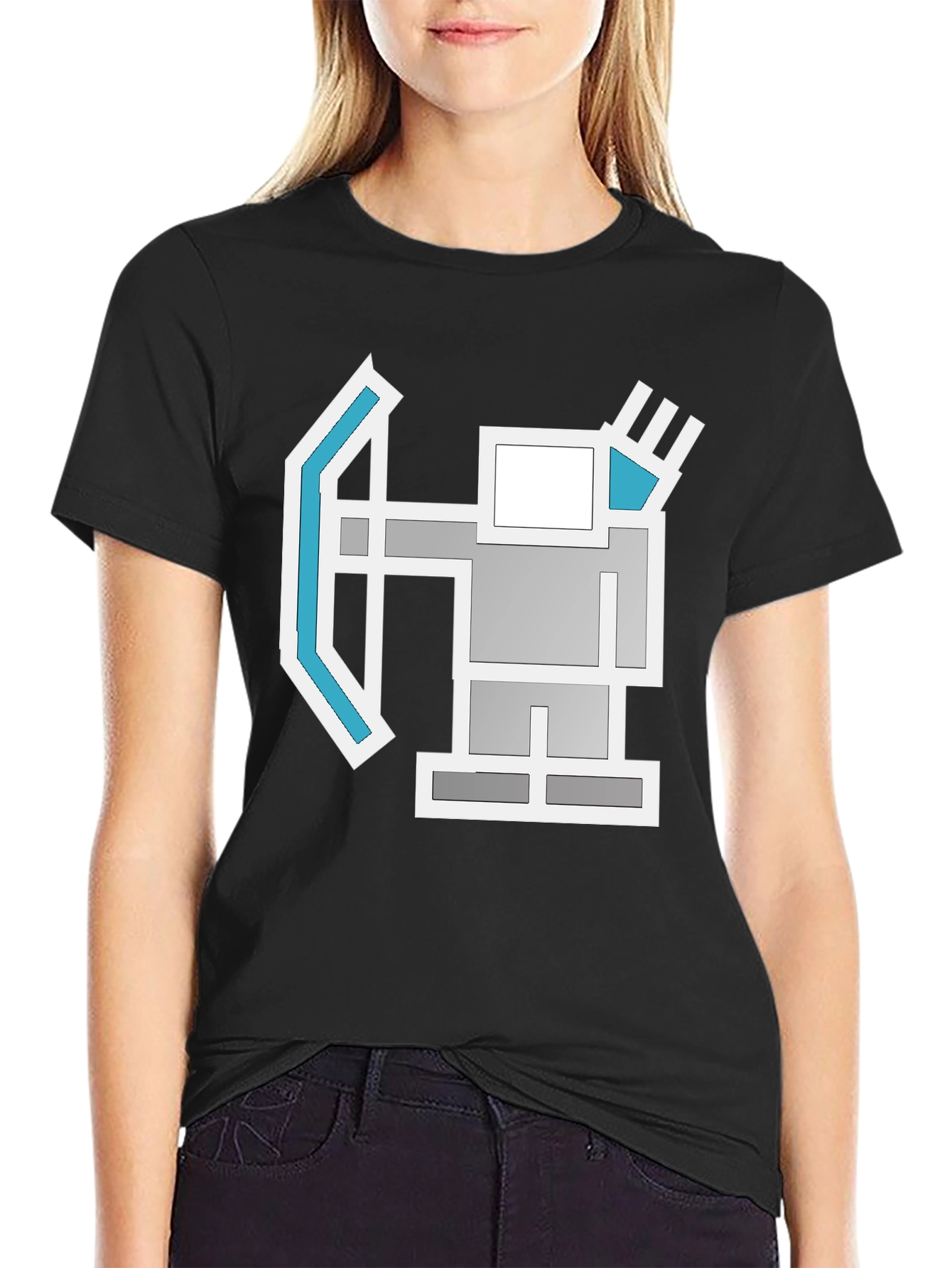 Geometric Archer Graphic Tee - Retro Style