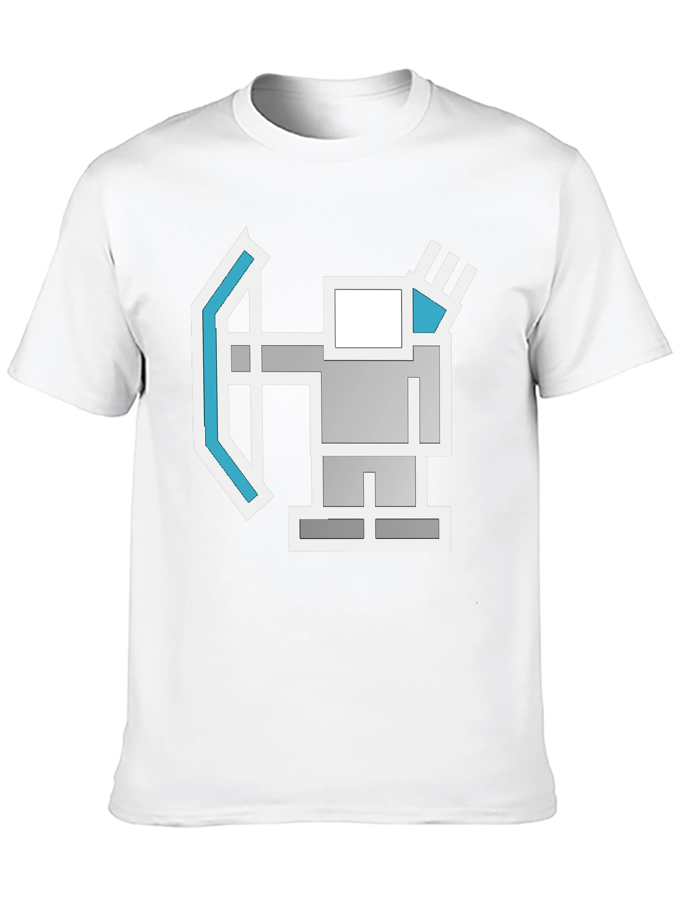 Geometric Archer Graphic Tee - Retro Style