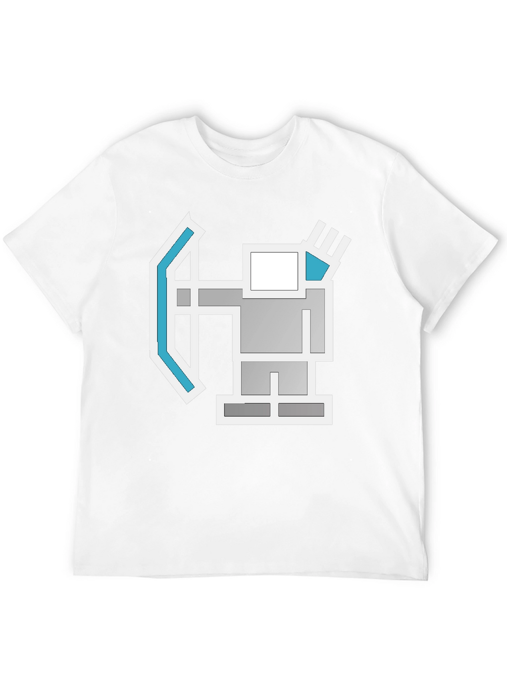 Geometric Archer Graphic Tee - Retro Style