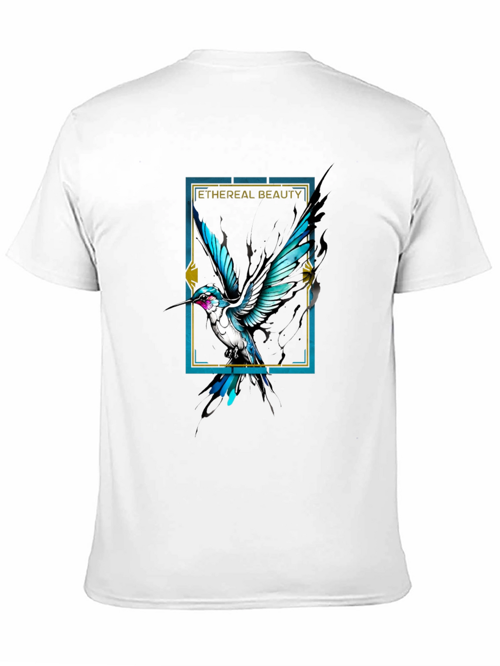 Ethereal Beauty Bird Graphic Black Tee