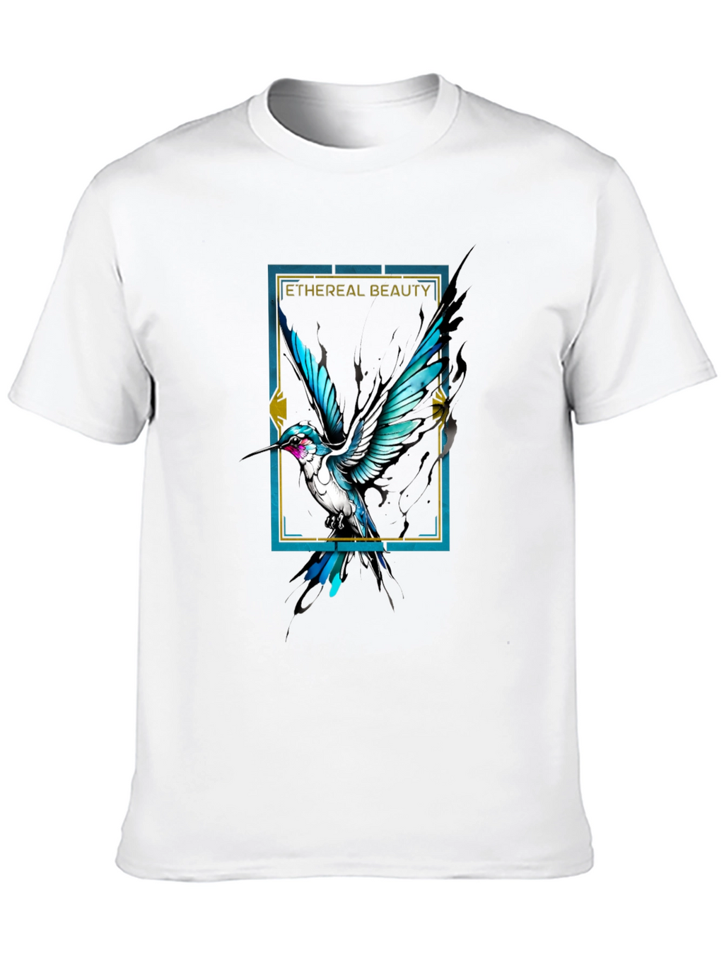 Ethereal Beauty Bird Graphic Black Tee