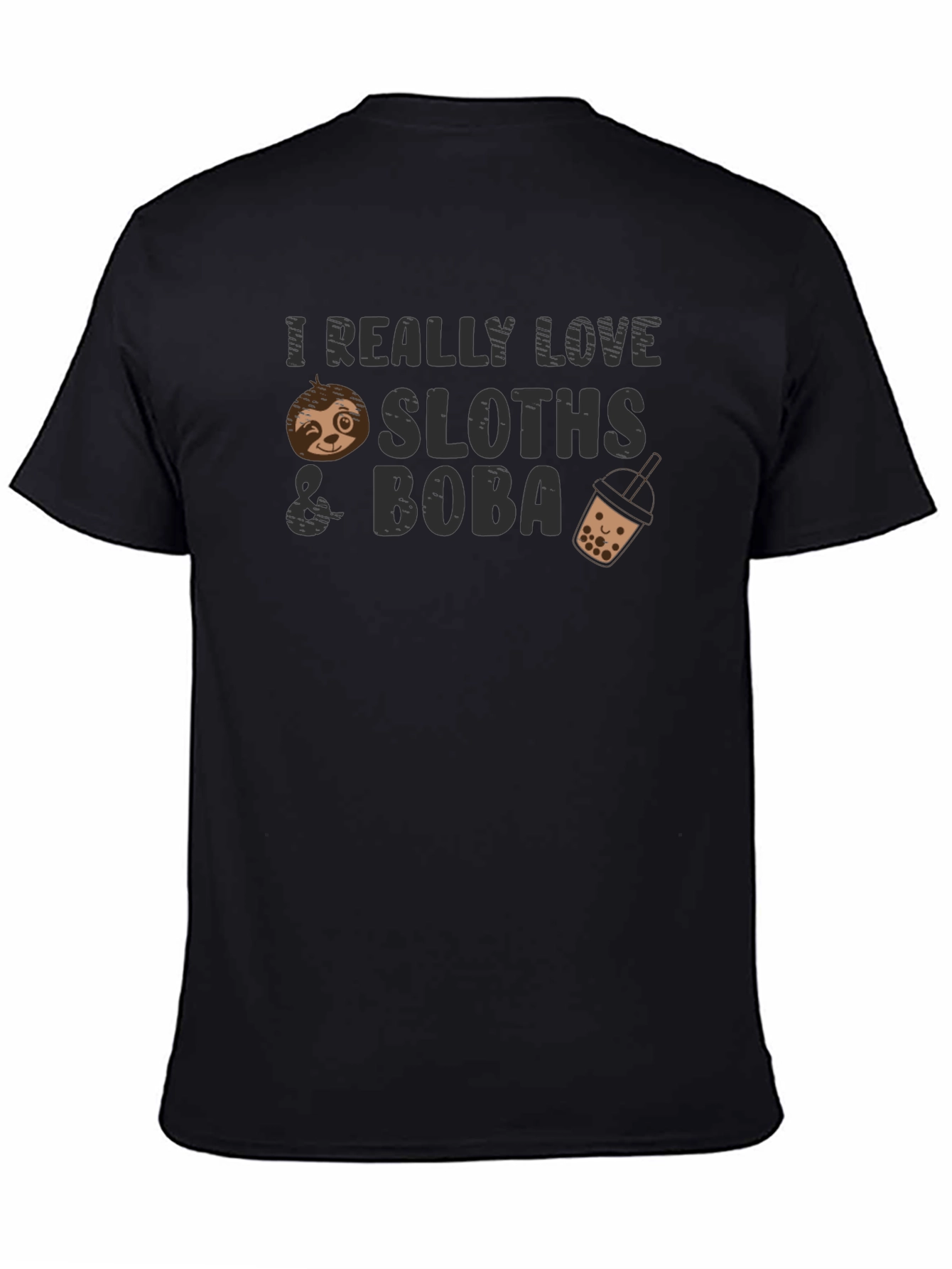 I Love Sloths & Boba T-Shirt - Cute Graphic Tee