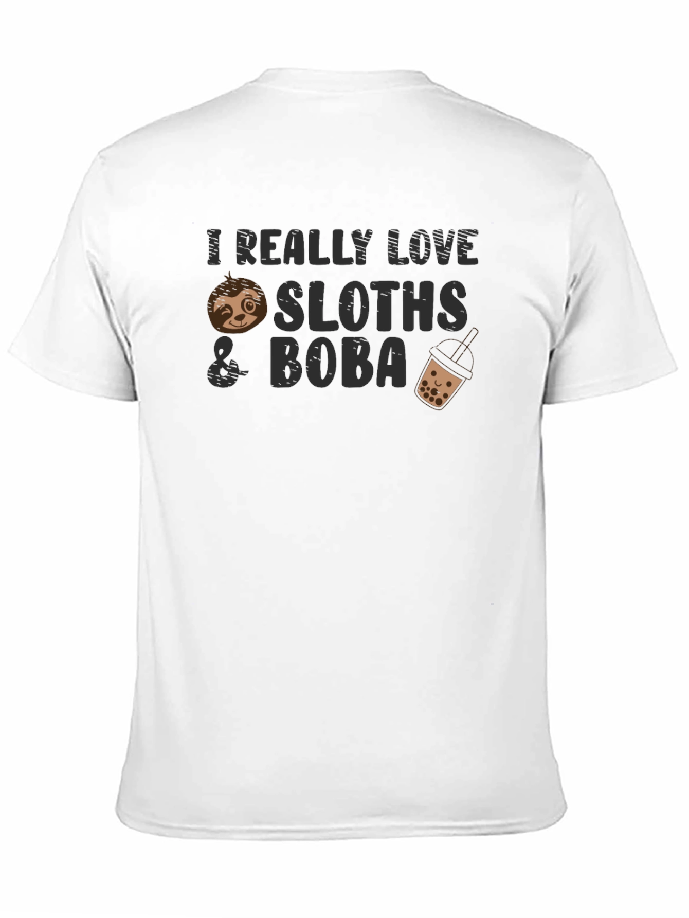 I Love Sloths & Boba T-Shirt - Cute Graphic Tee