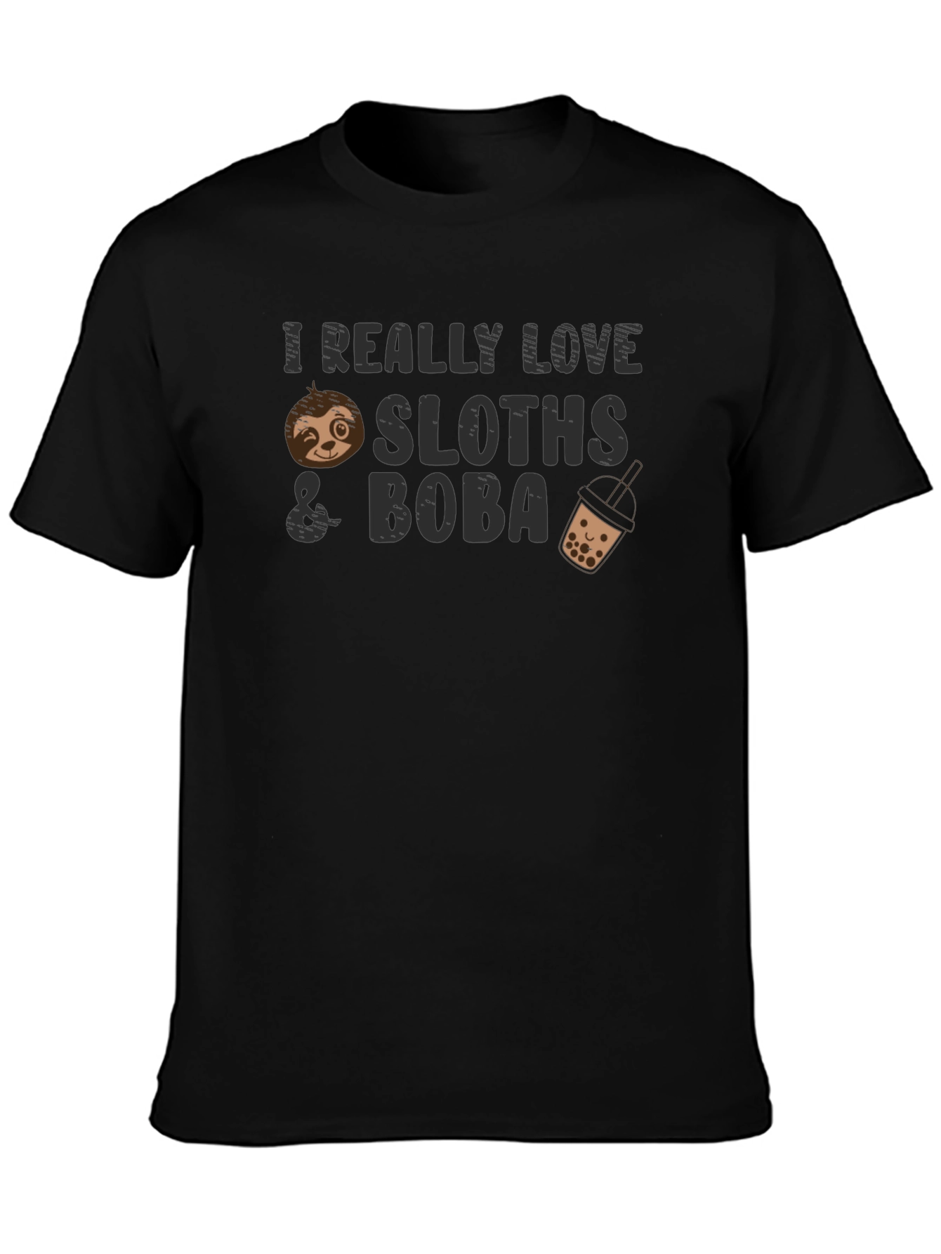 I Love Sloths & Boba T-Shirt - Cute Graphic Tee