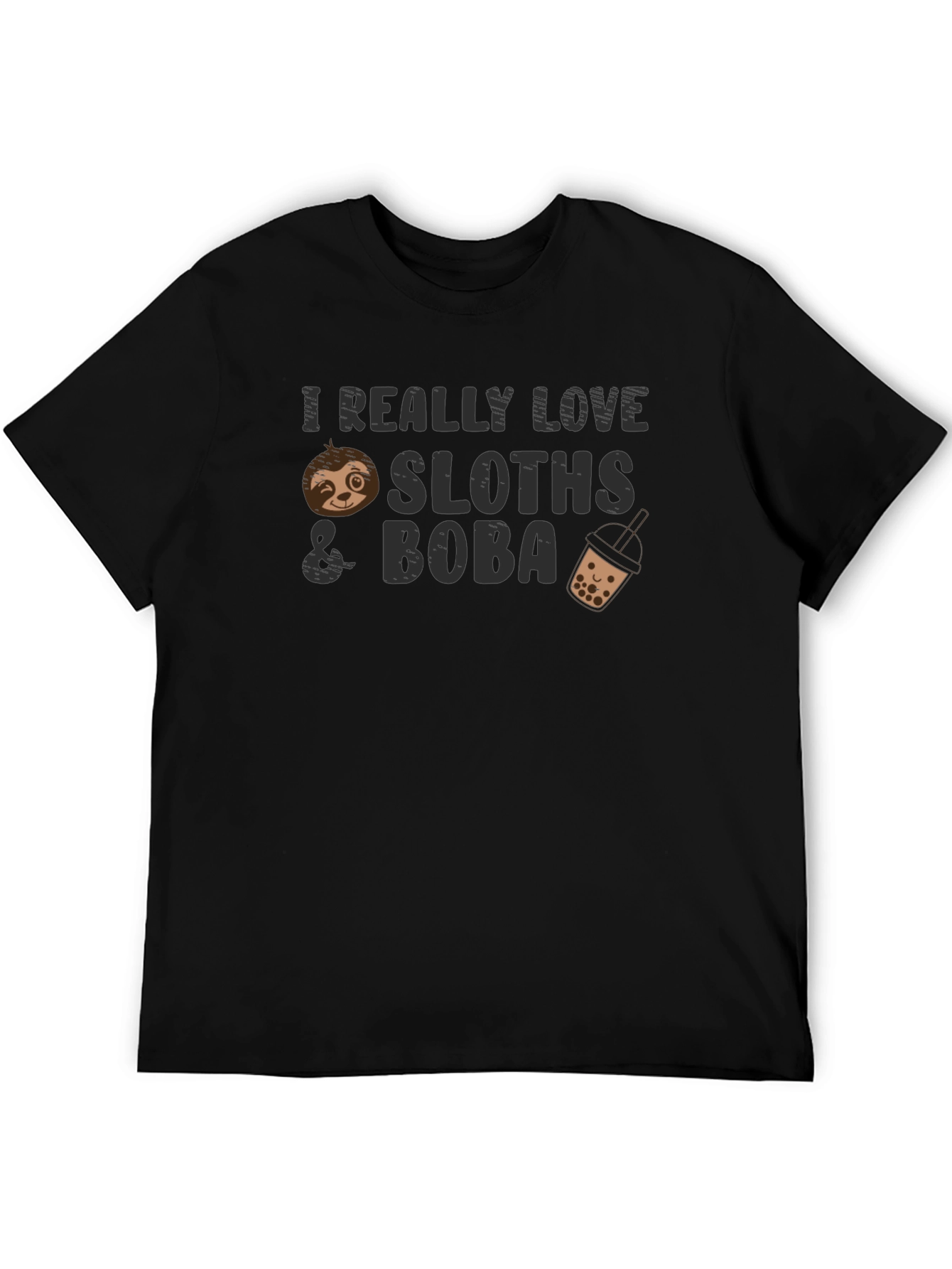 I Love Sloths & Boba T-Shirt - Cute Graphic Tee