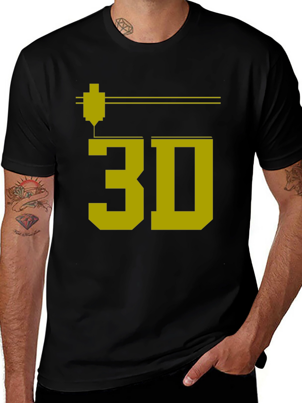 3D Printing T-Shirt - Geeky Black Tee