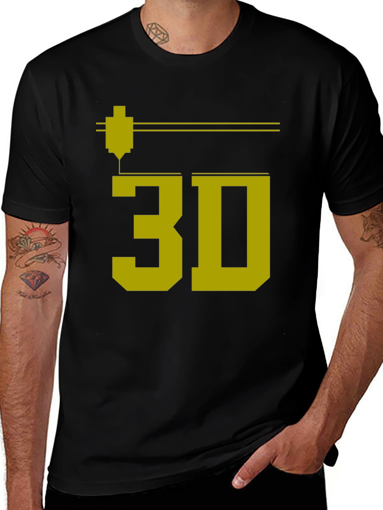3D Printing T-Shirt - Geeky Black Tee