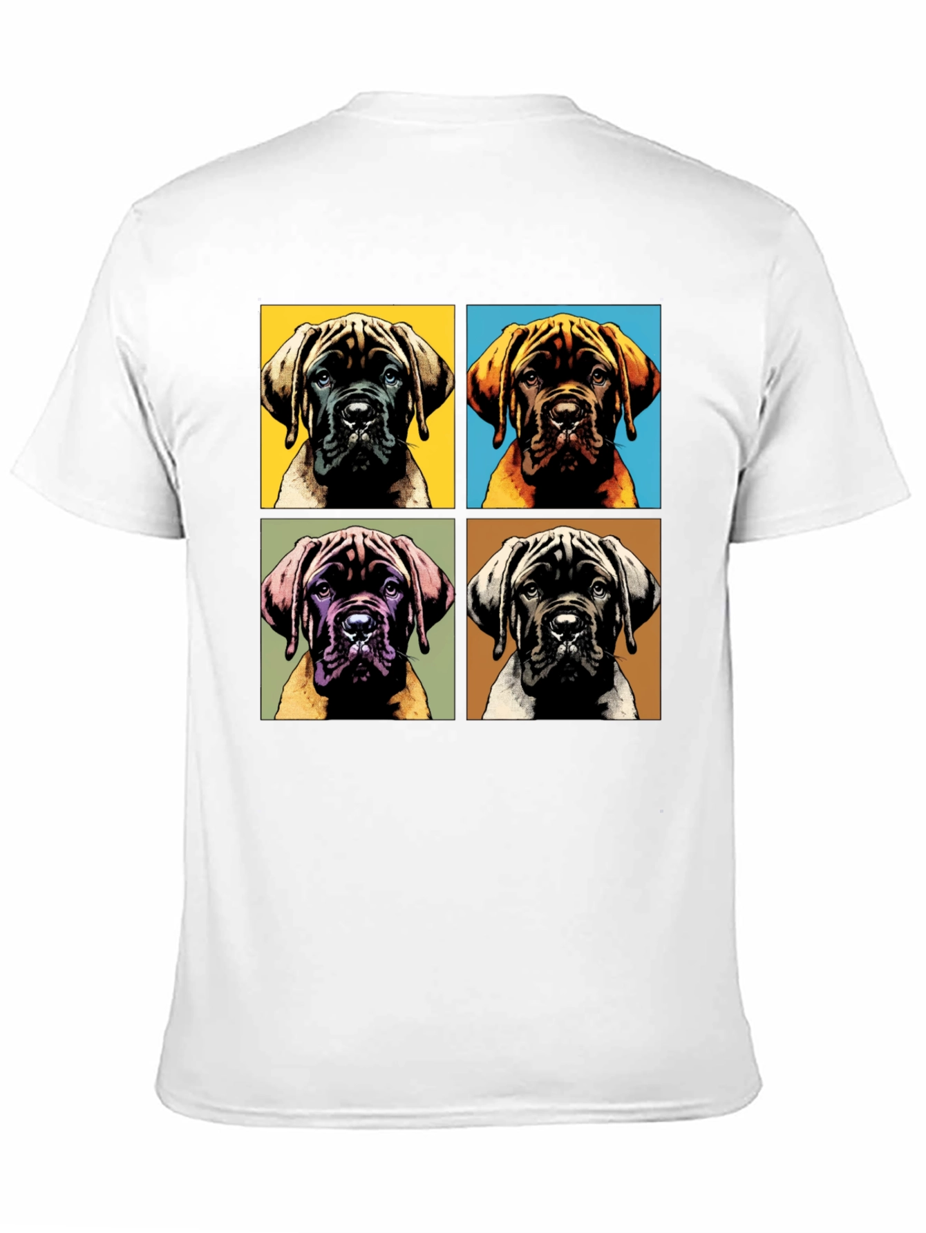 Dog Pop Art Graphic Tee - Mens Black T-Shirt