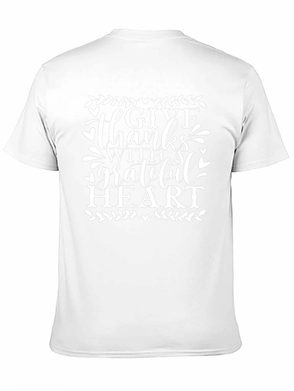 Give Thanks Grateful Heart Black T-Shirt