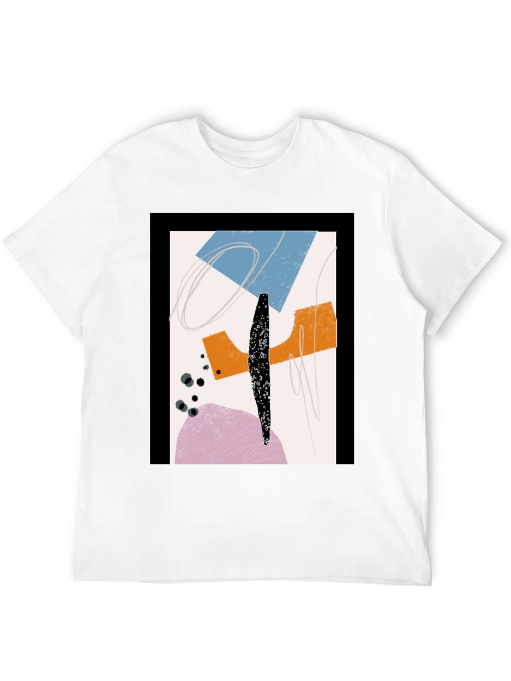 Abstract Graphic Print Tee - Modern Art Shirt
