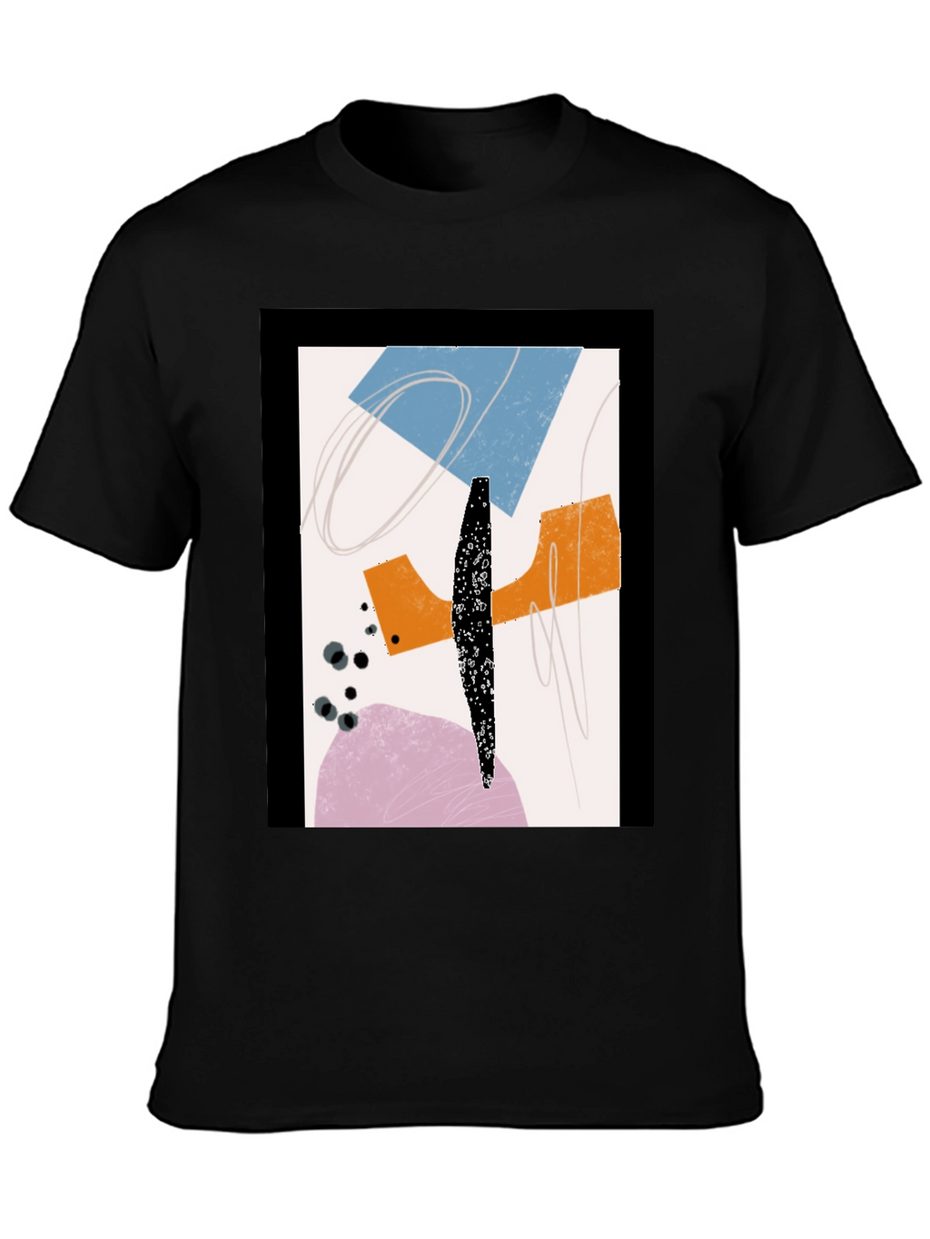Abstract Graphic Print Tee - Modern Art Shirt