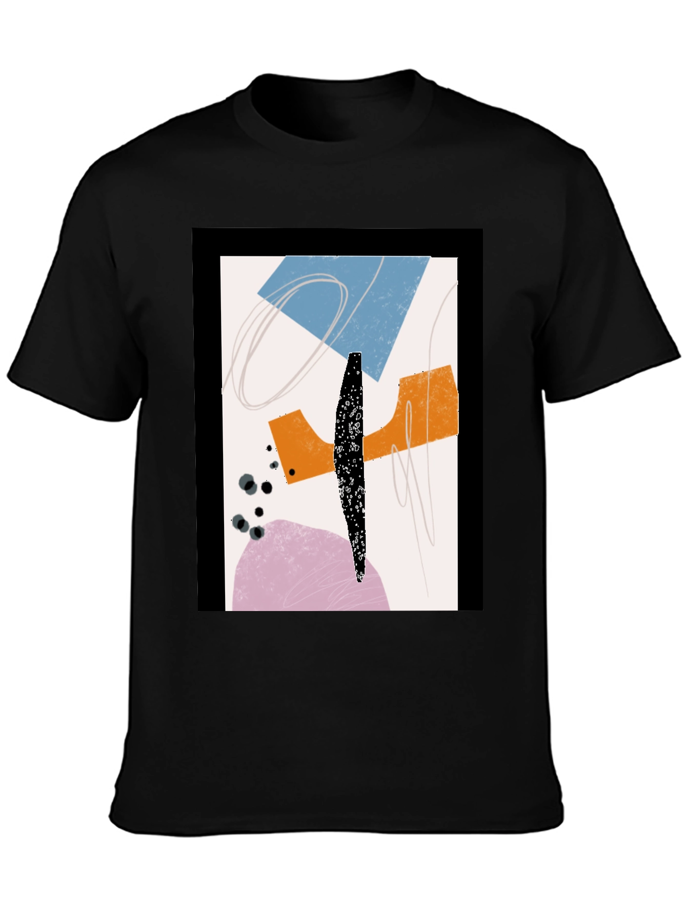 Abstract Graphic Print Tee - Modern Art Shirt