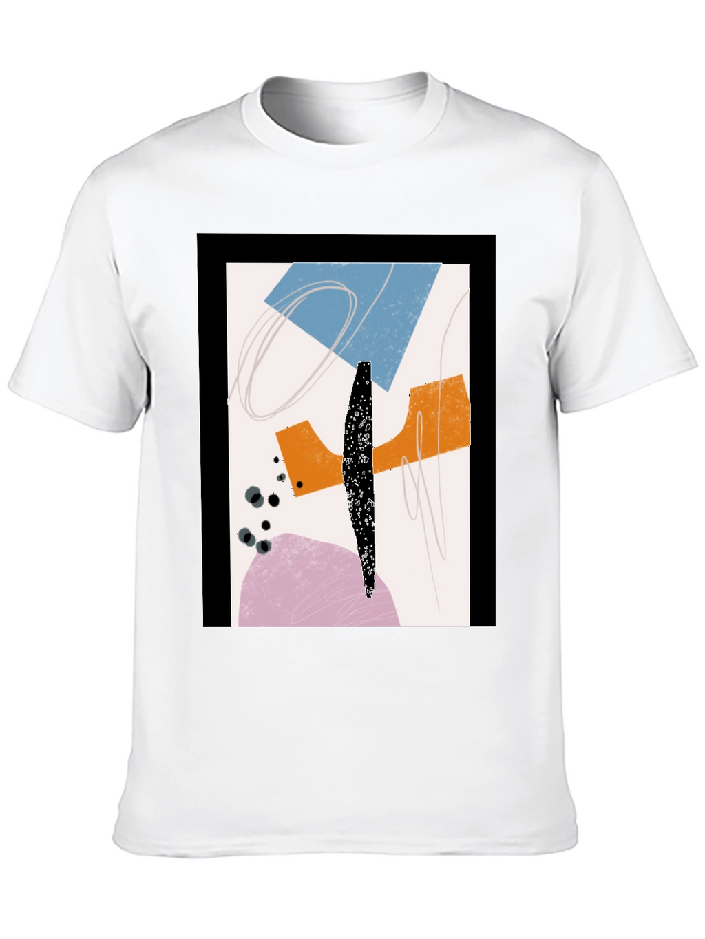Abstract Graphic Print Tee - Modern Art Shirt