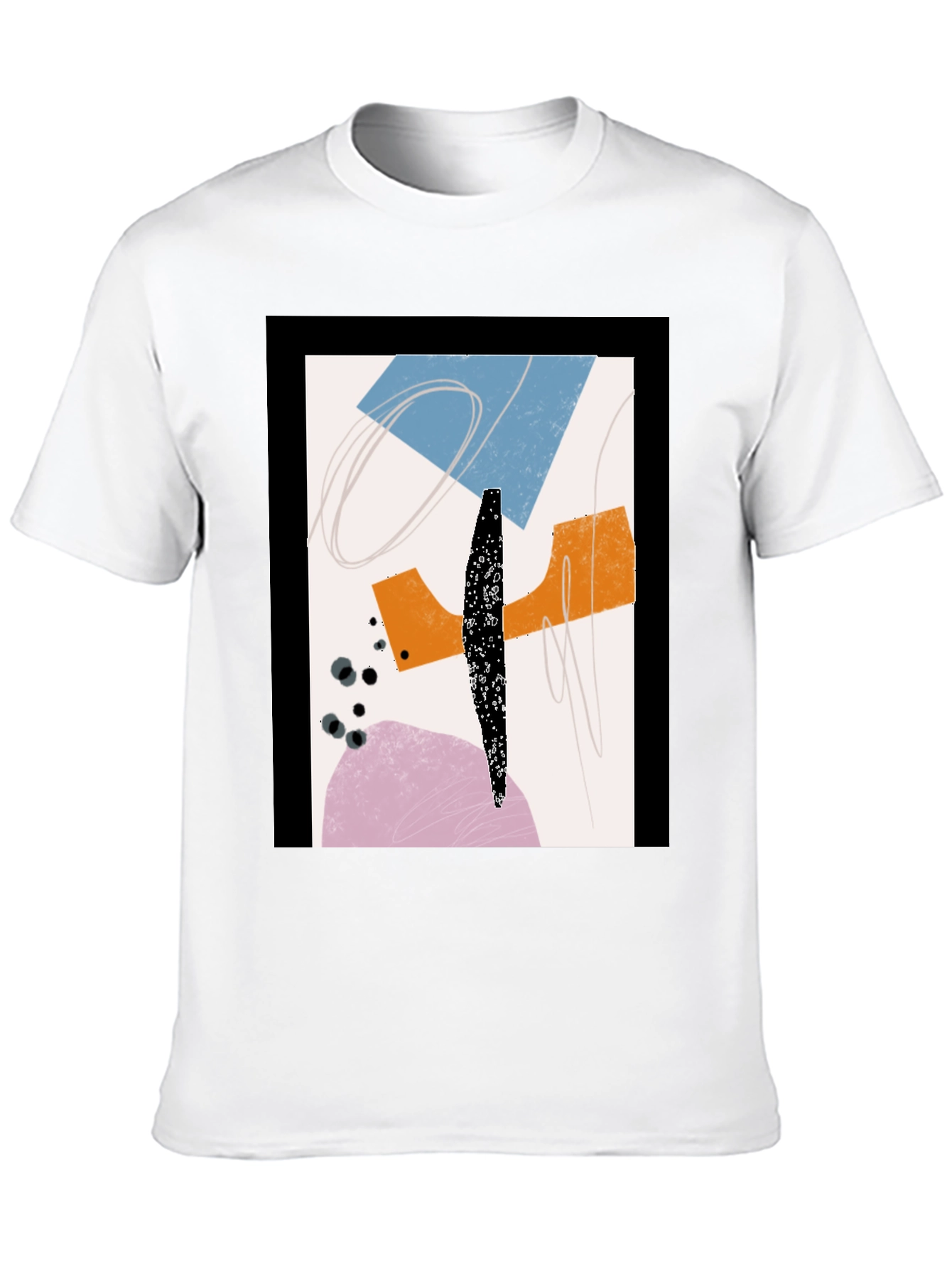 Abstract Graphic Print Tee - Modern Art Shirt