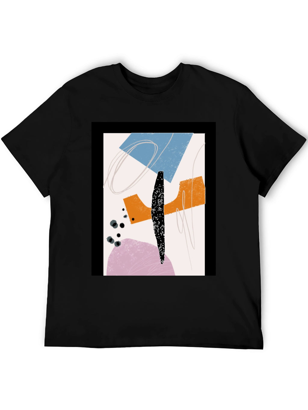 Abstract Graphic Print Tee - Modern Art Shirt